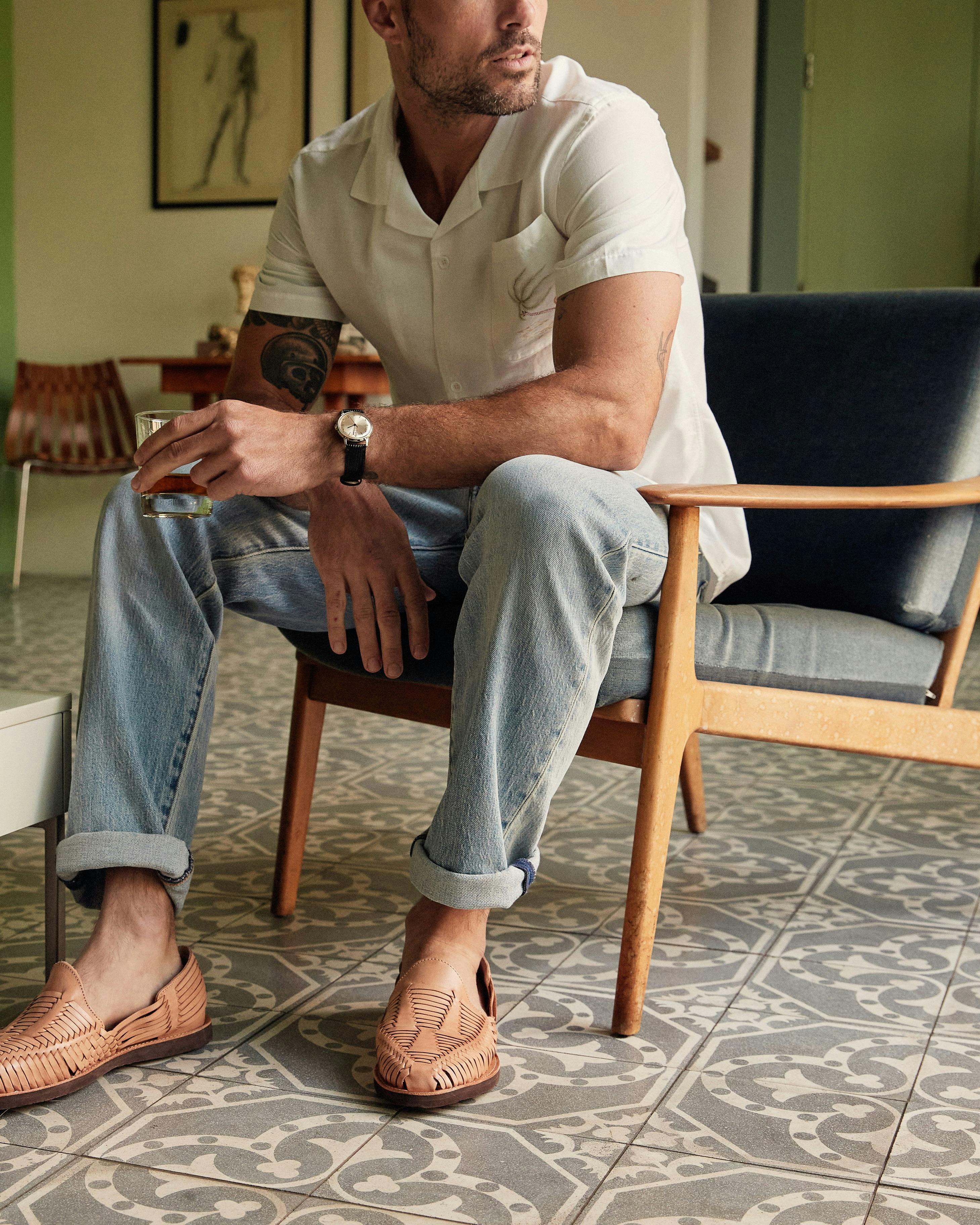 Mexican Huaraches Outfit Men Men's Artisanal Mexican Leather