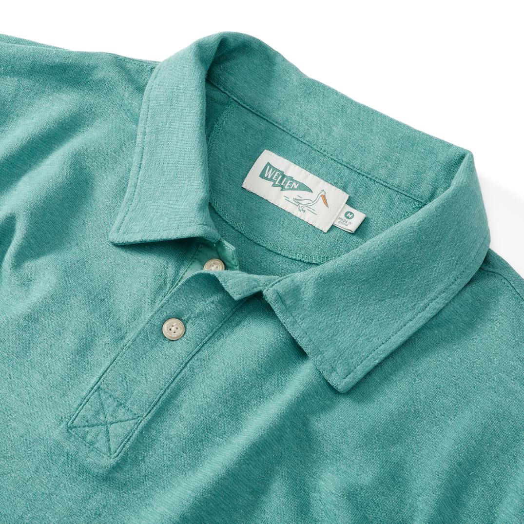 Wellen Hemp Polo Shirt - Seafoam Green | Polo Shirts | Huckberry