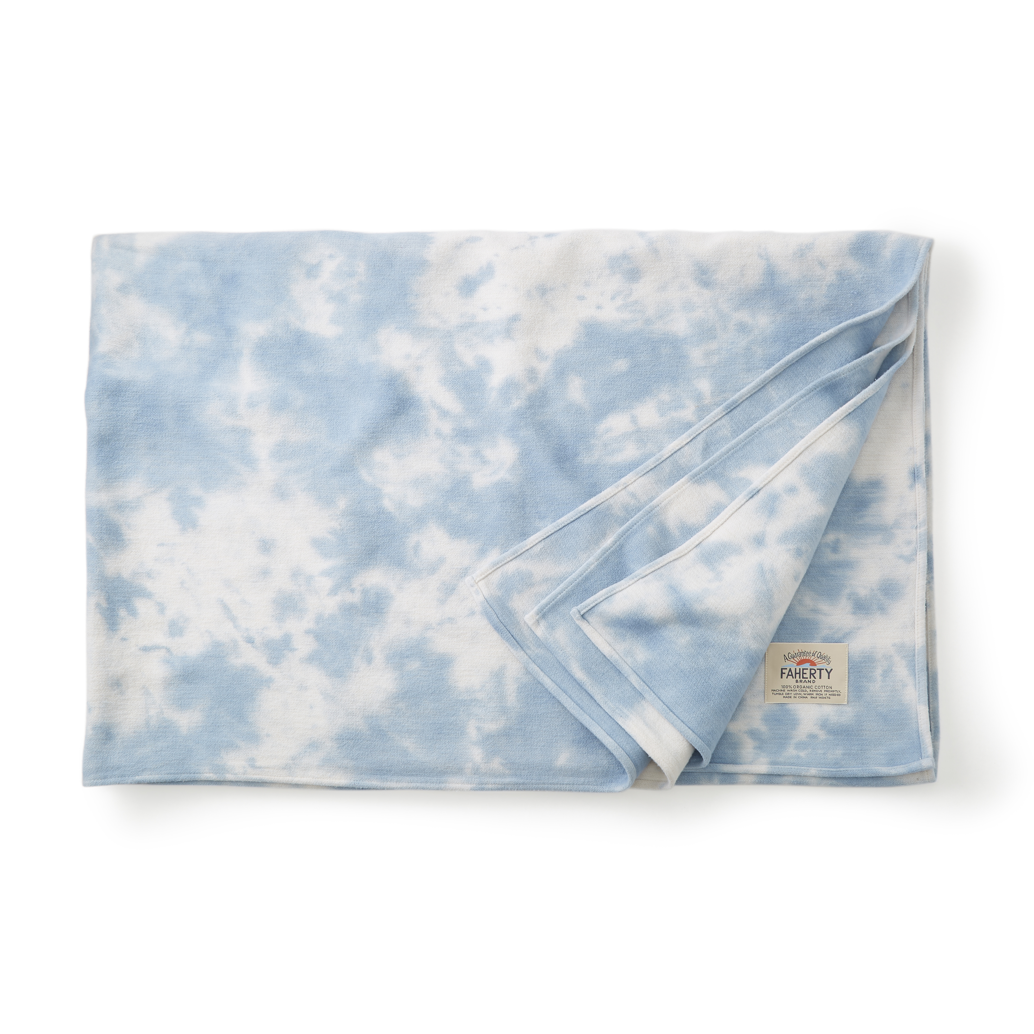 Faherty Brand TieDye Blanket Pacific Mist Blankets Huckberry
