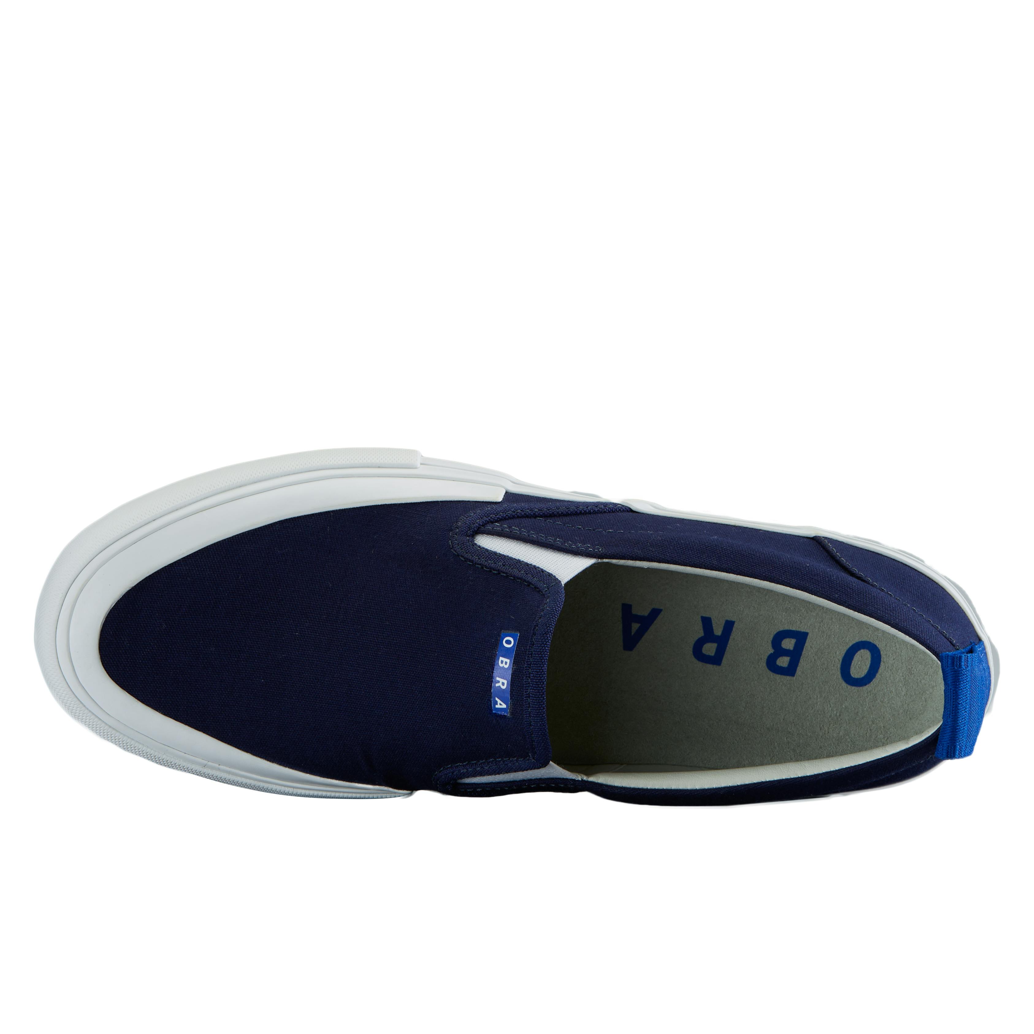 koelkast Brouwerij Verbeteren OBRA 240 Canvas Slip-on Wrap Toe Sneakers - Navy | Casual Slip On Shoes |  Huckberry