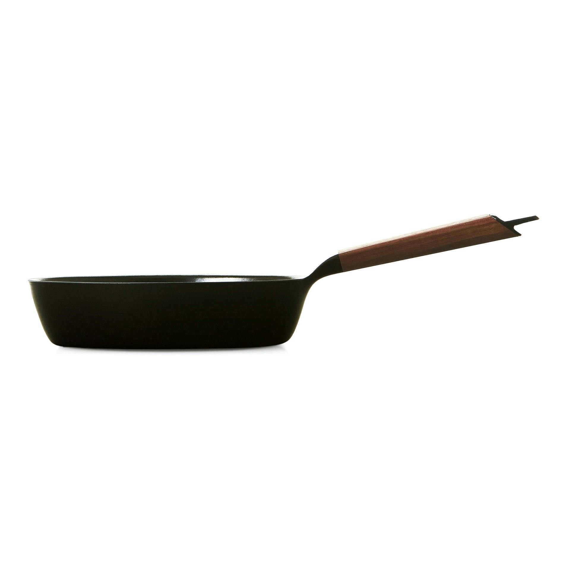 Vermicular Cast Iron Deep Frying Pan with Lid - 9.4"