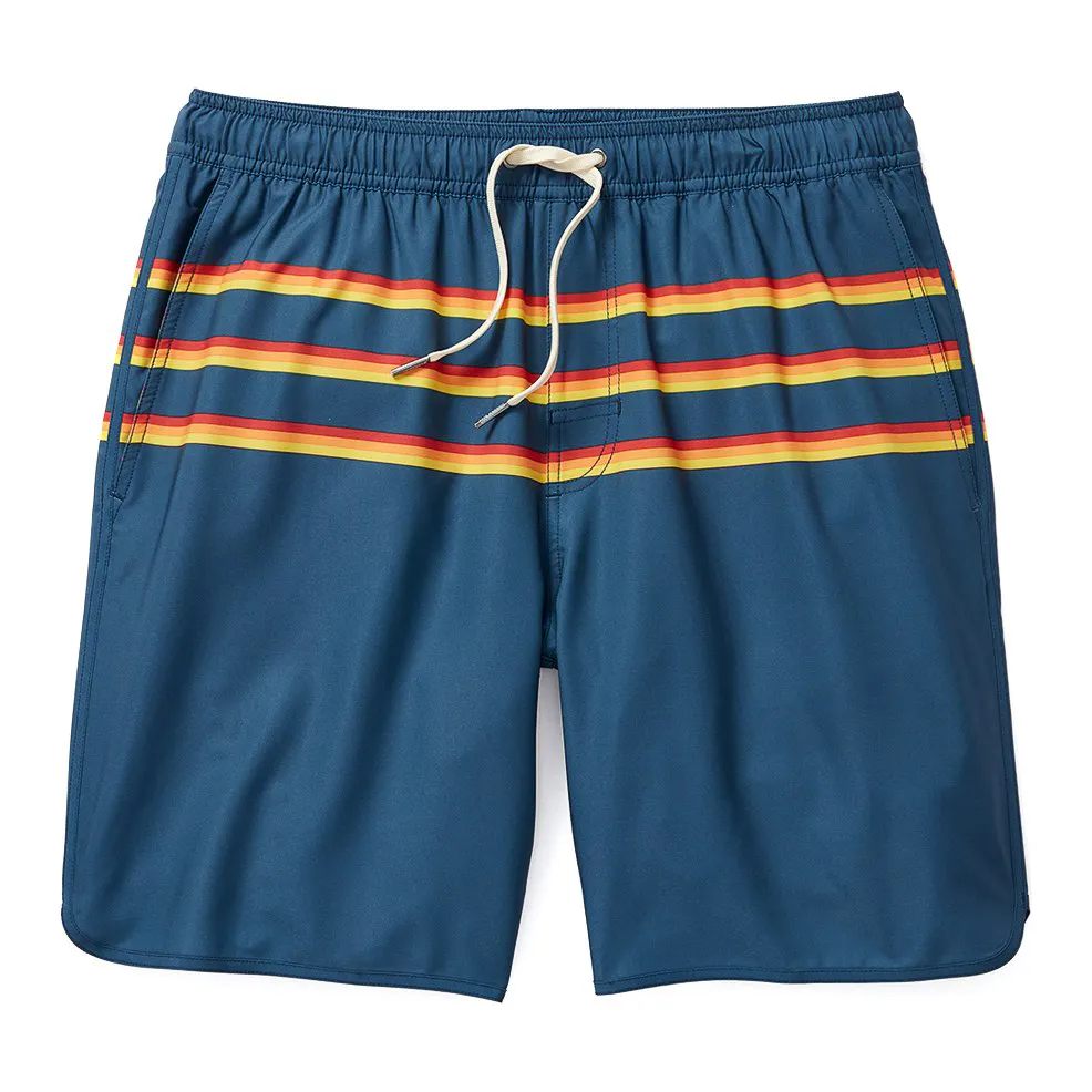 Fair Harbor The Anchor Swim Shorts Rainbow Three Stripe Swim Trunks