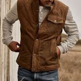 Flint and Tinder Quilted Waxed Vest - Brown | Huckberry