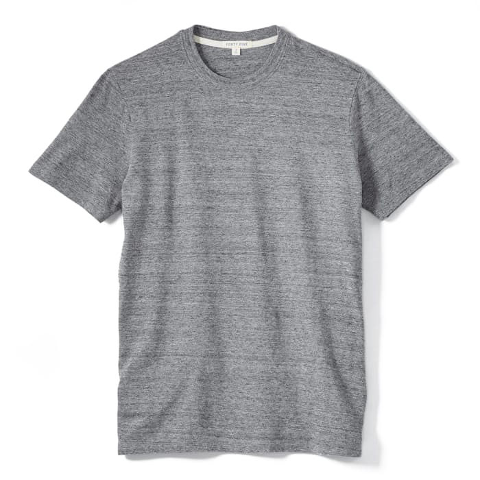 Forty Five Texture Tee - Heather Grey | T-Shirts | Huckberry