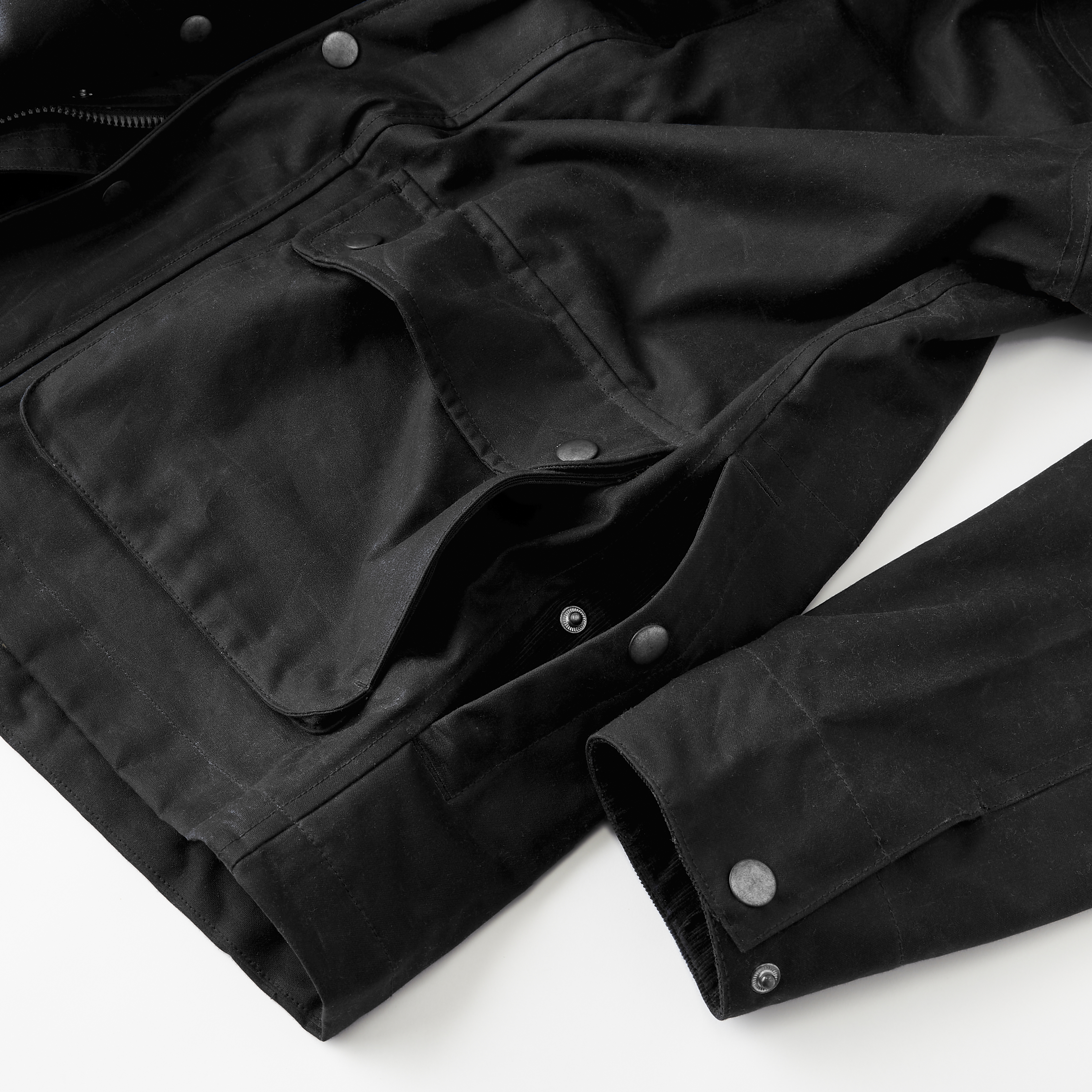 Flint and Tinder FlannelLined Waxed Hudson Jacket Black Field