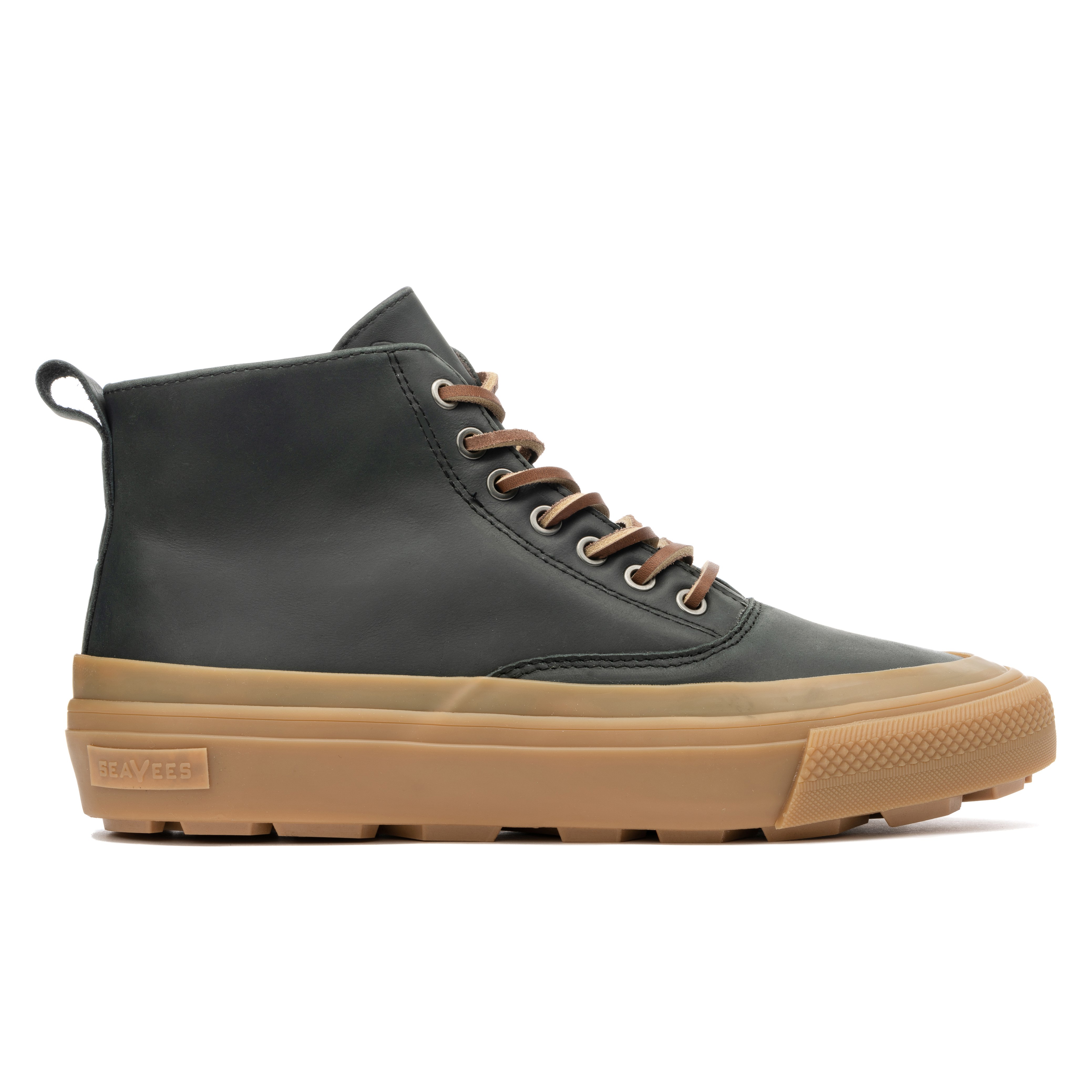 SeaVees Mammoth Boot Black Rugged Oiled Leather Chukka Boots