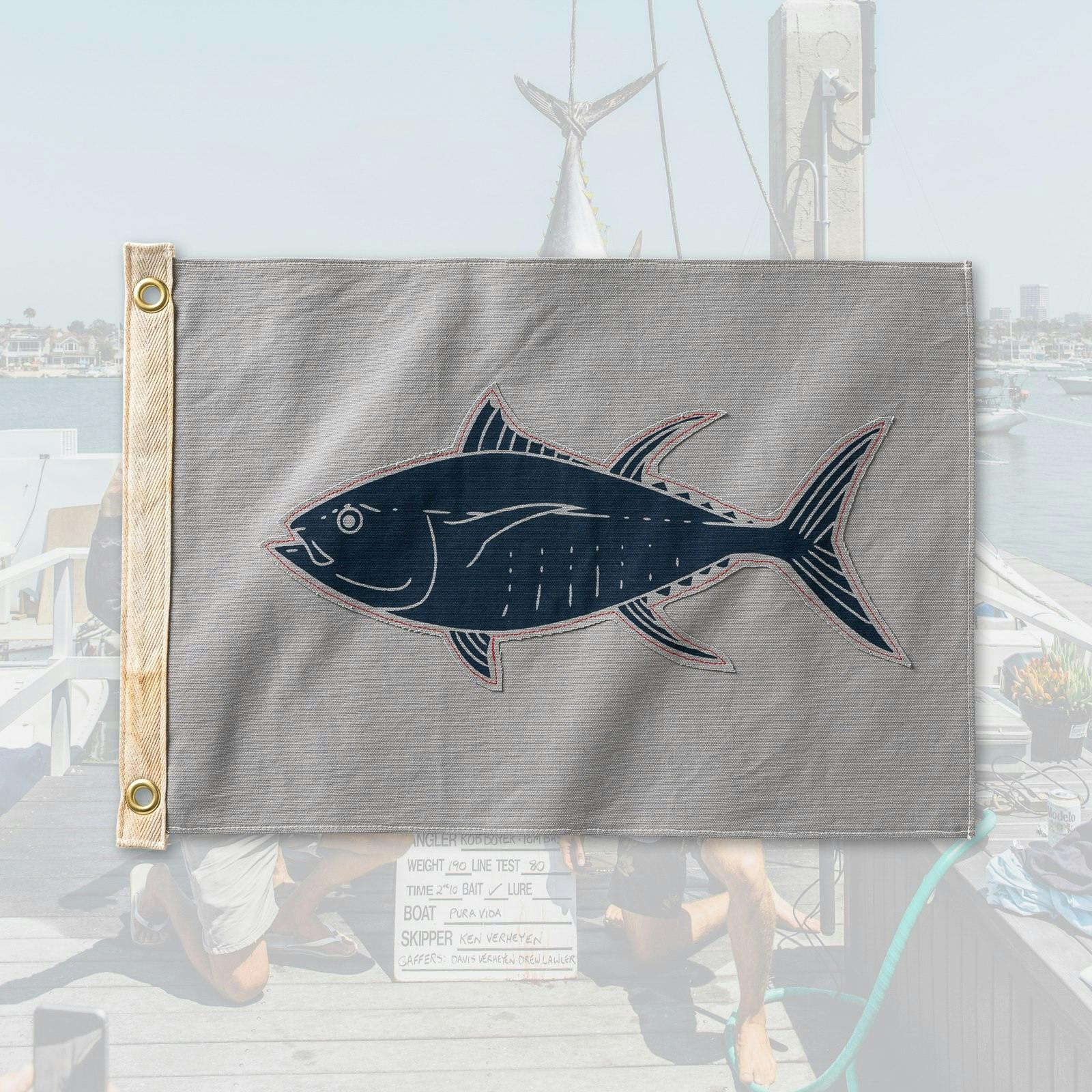 Windward-Westward Bluefin Tuna Flag - Navy/Grey, Sale
