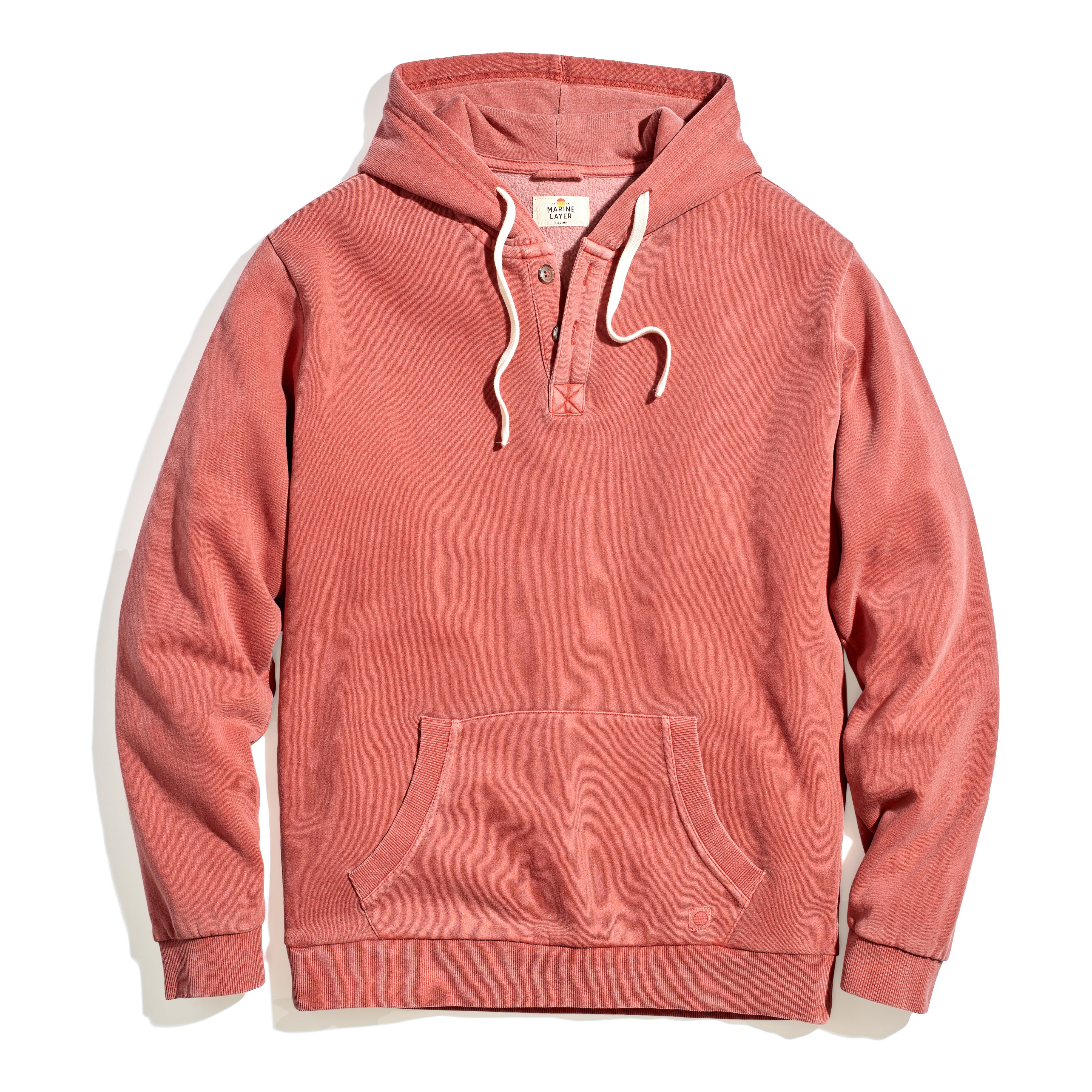 Marine Layer Placket Hoodie - Chutney | Pullover Hoodies