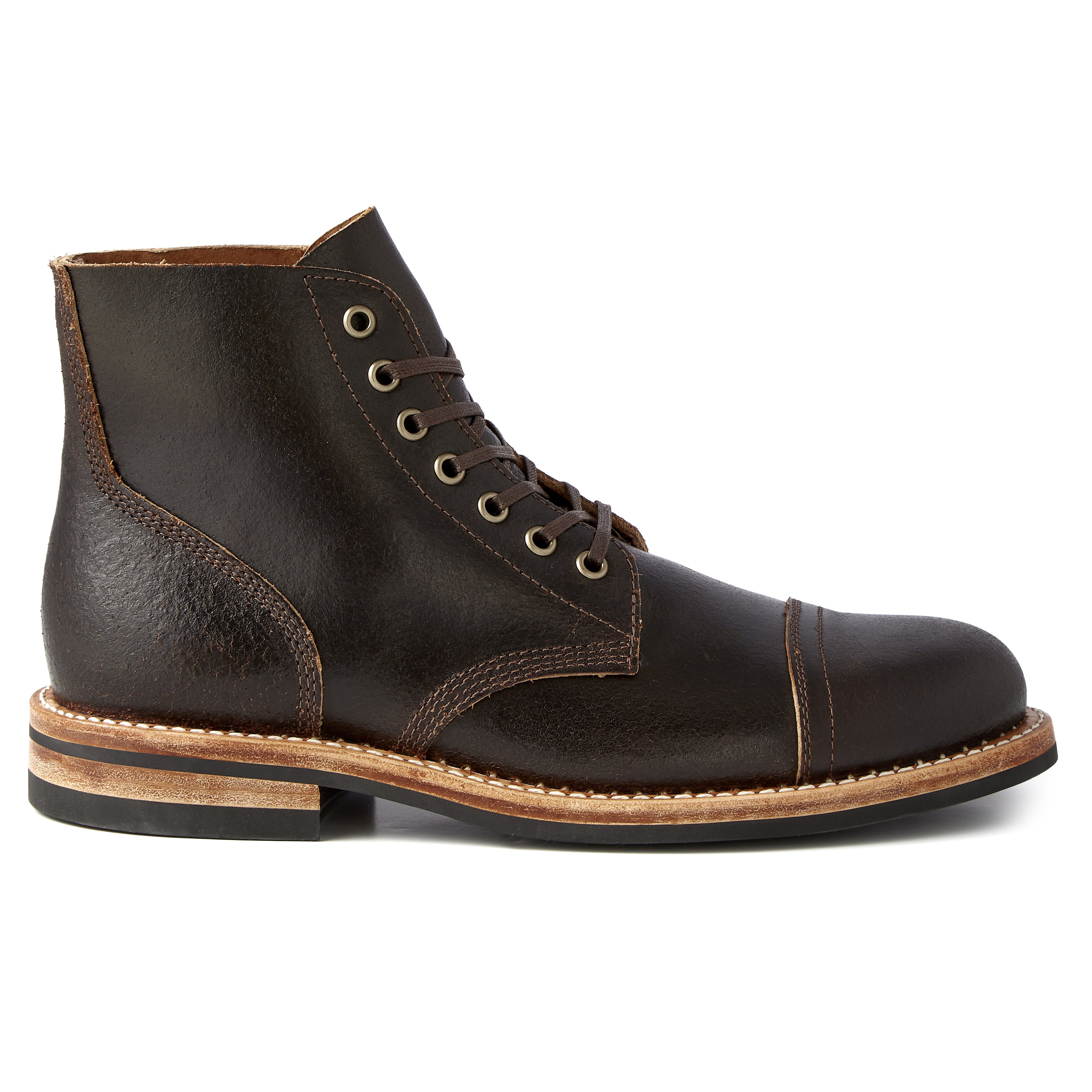 Oak Street Bootmakers Cap-Toe Field Boot - Exclusive - Brown
