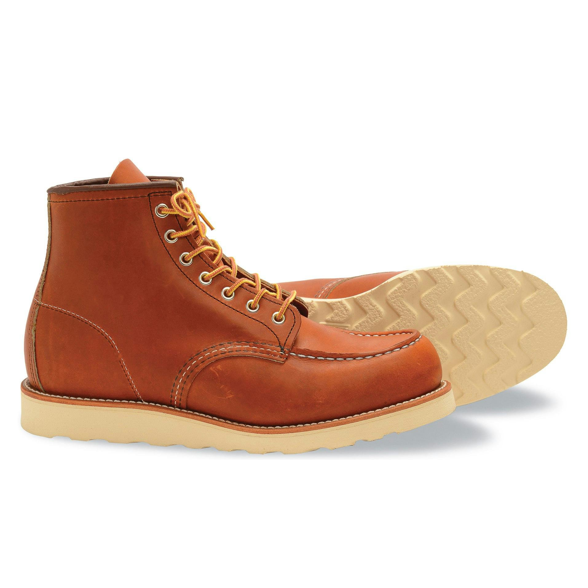 Red Wing Men's 6 Moc Toe Oro Legacy Leather Boot, Tan, 9