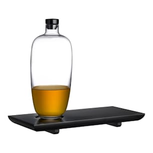 Tall Malt Whiskey Bottle with Wooden Tray