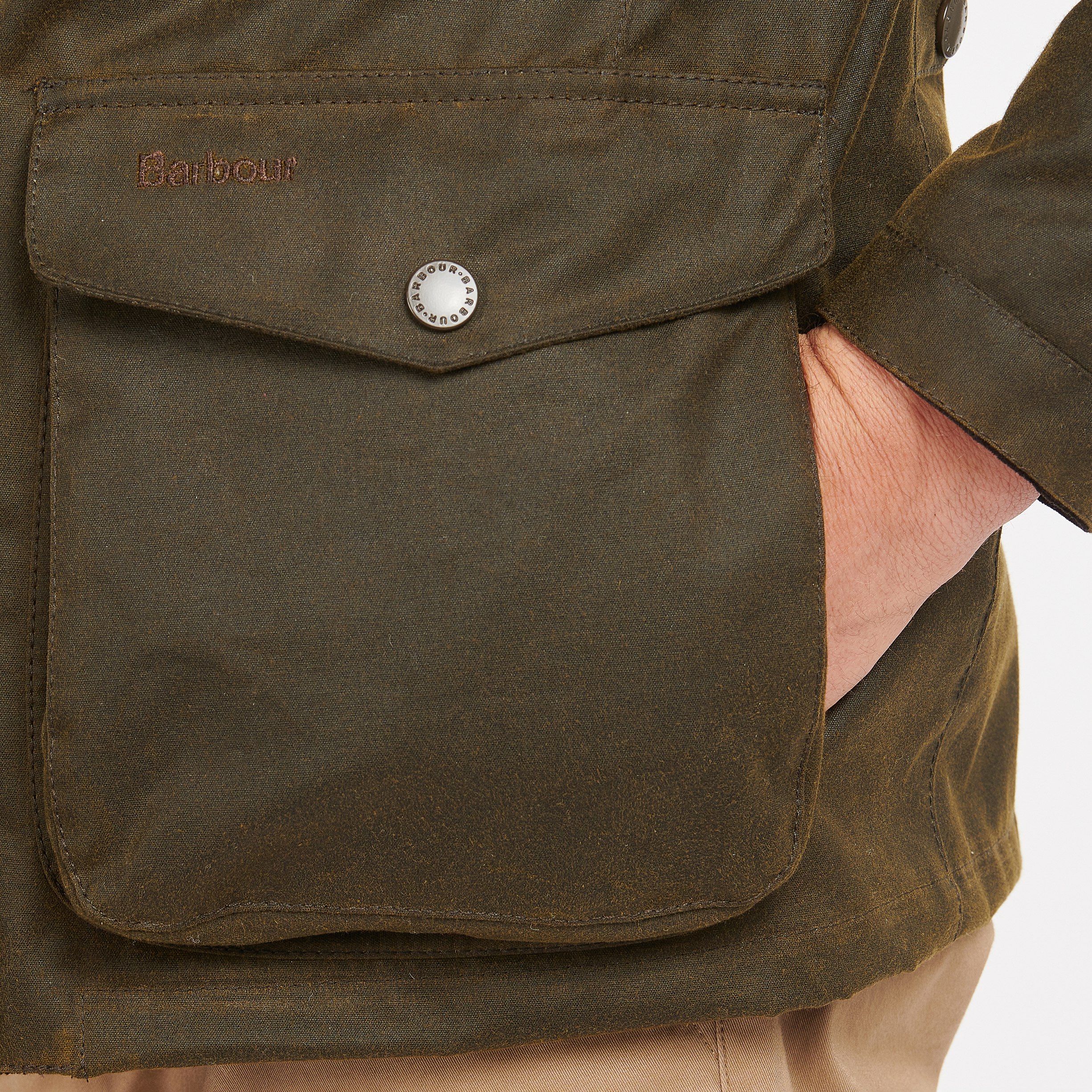 Barbour Ogston Wax Jacket - Olive | Waxed Jackets | Huckberry