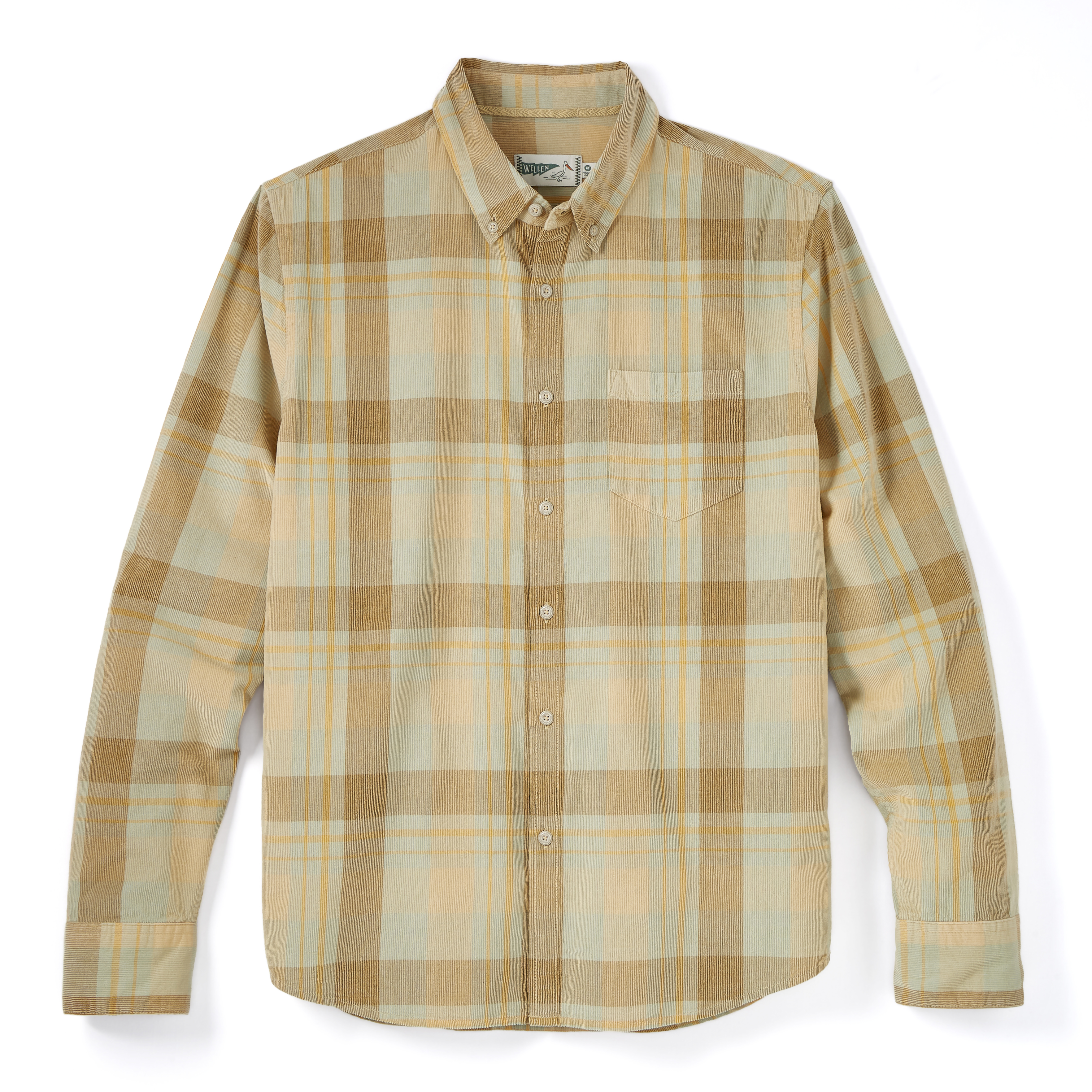 Wellen Organic Cord Shirt - Sunset Plaid | Long Sleeve Shirts