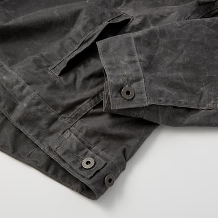 Flint and Tinder Flannel-Lined Waxed Trucker Jacket - Light Grey ...