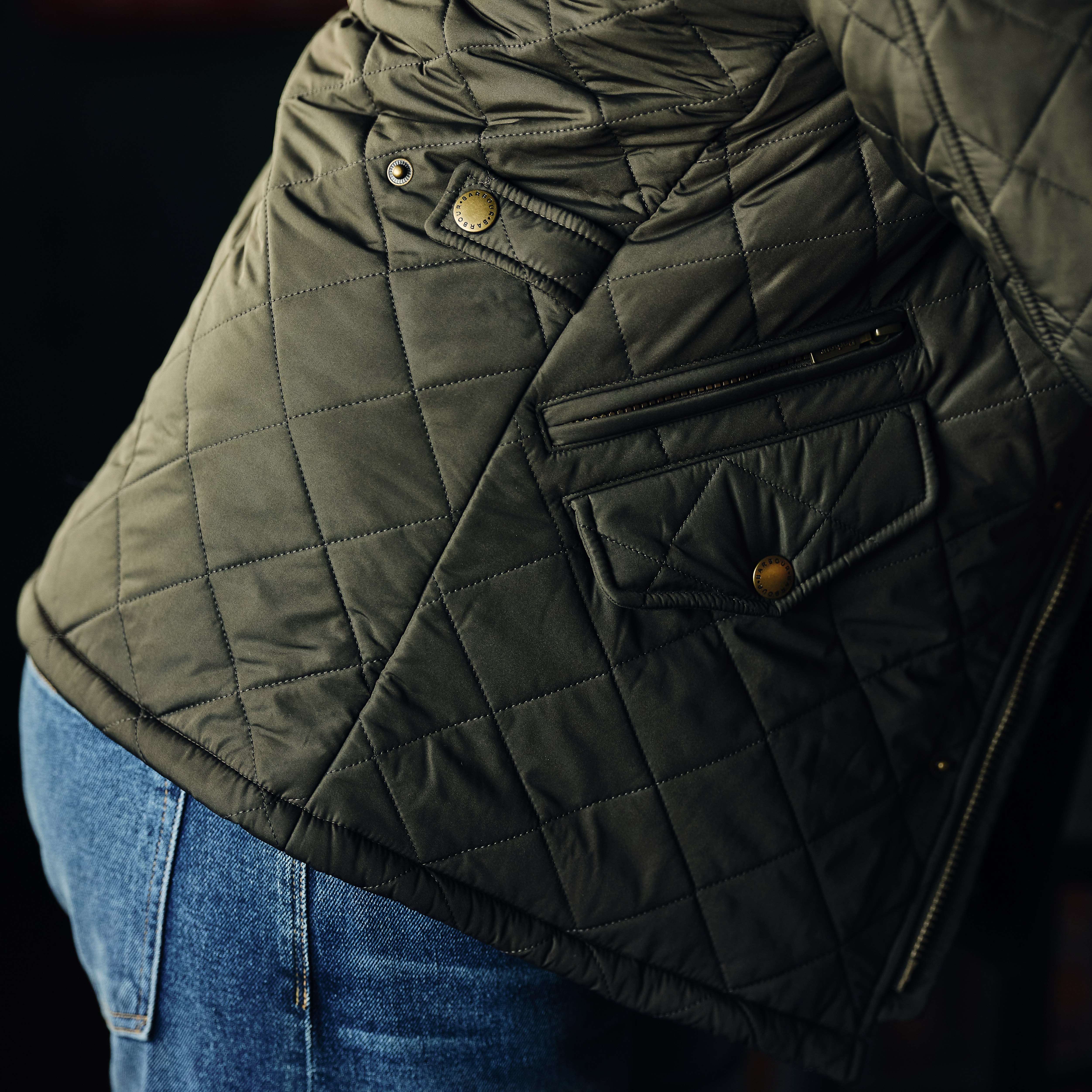 Barbour×bloom&branch Cruiser Jacket　Sage Barbour Cruiser Jacket Bloom Branch Sage Green US Women's 8
