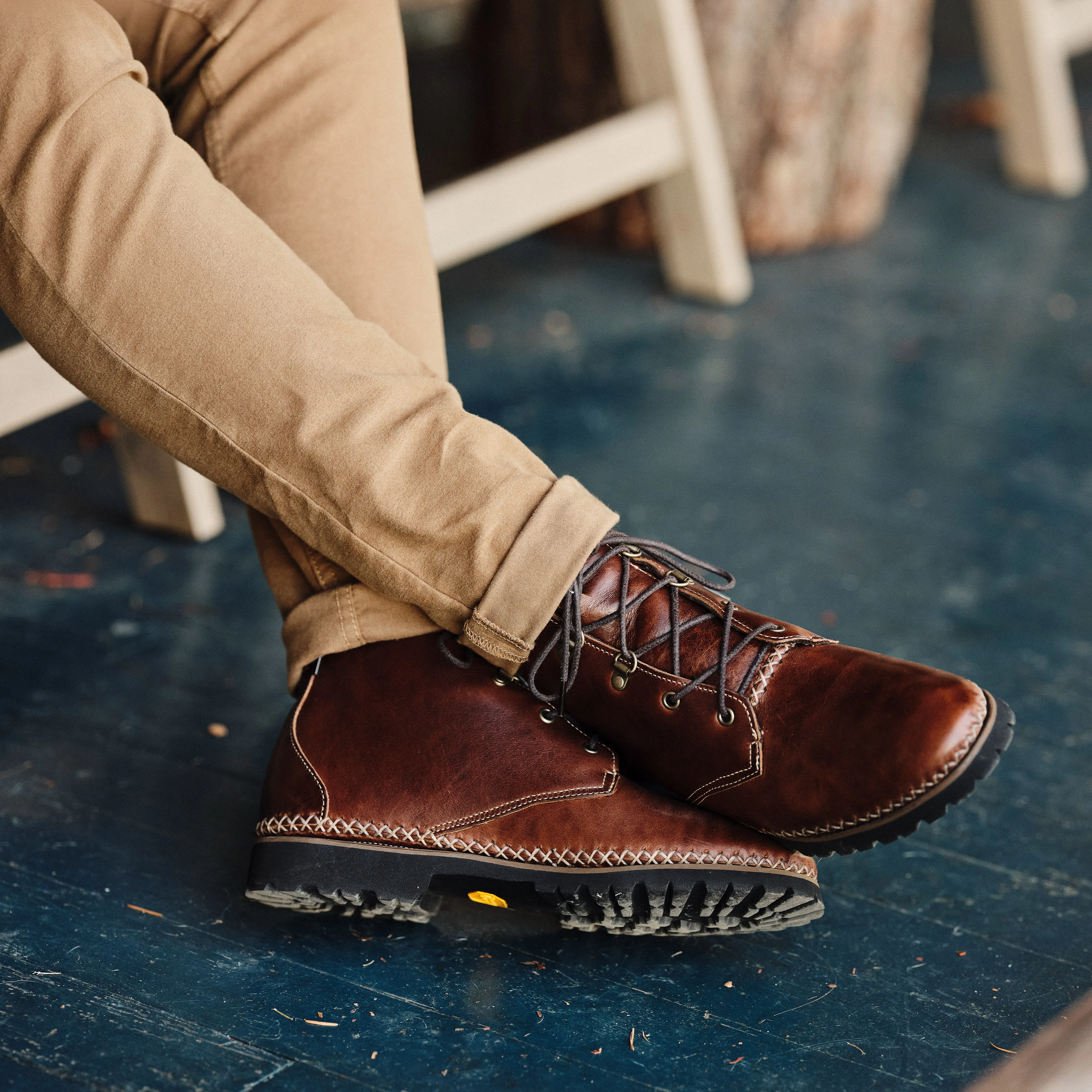 Quoddy Cross Stitch Boot - Exclusive - Brown Chromexcel | Work