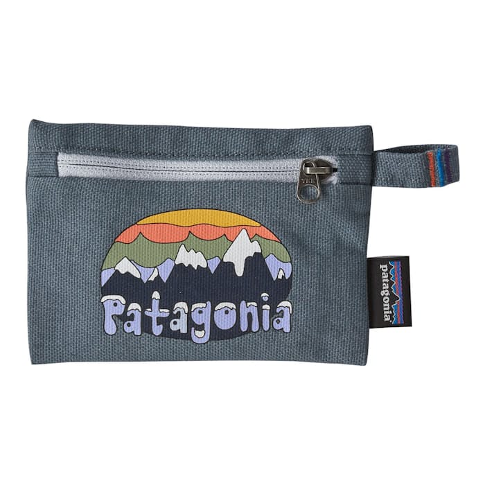 Patagonia Small Zippered Pouch Fitz Roy Flurries: Plume Grey
