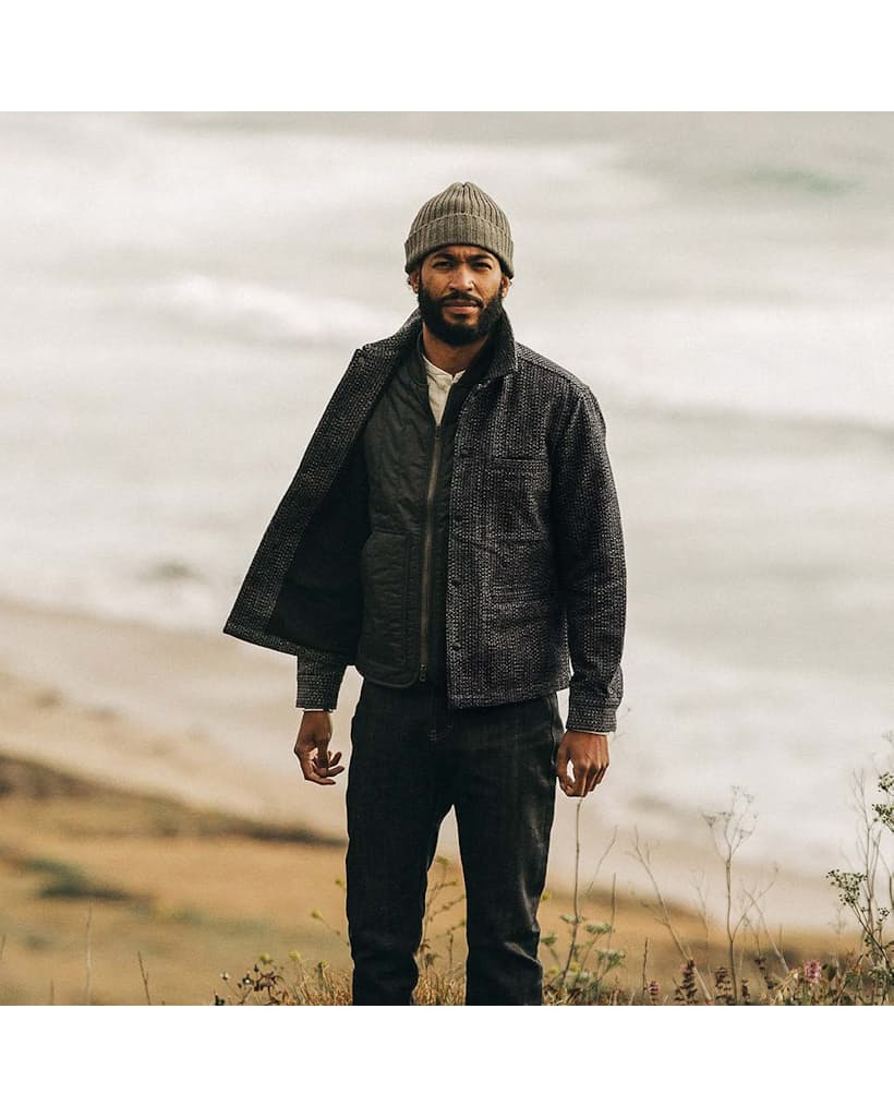 Taylor Stitch The Decker Jacket Navy Wool Beach Cloth Chore