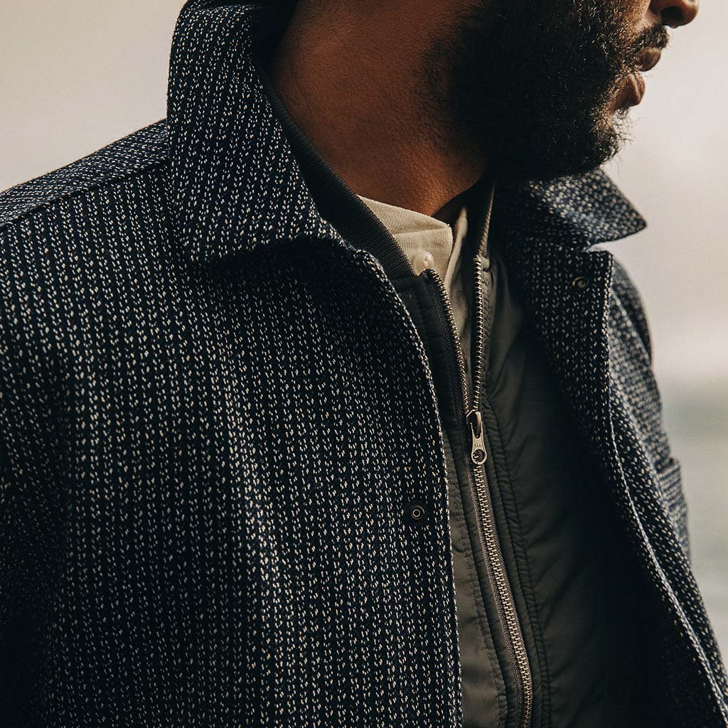 Taylor Stitch The Decker Jacket - Navy Wool Beach Cloth