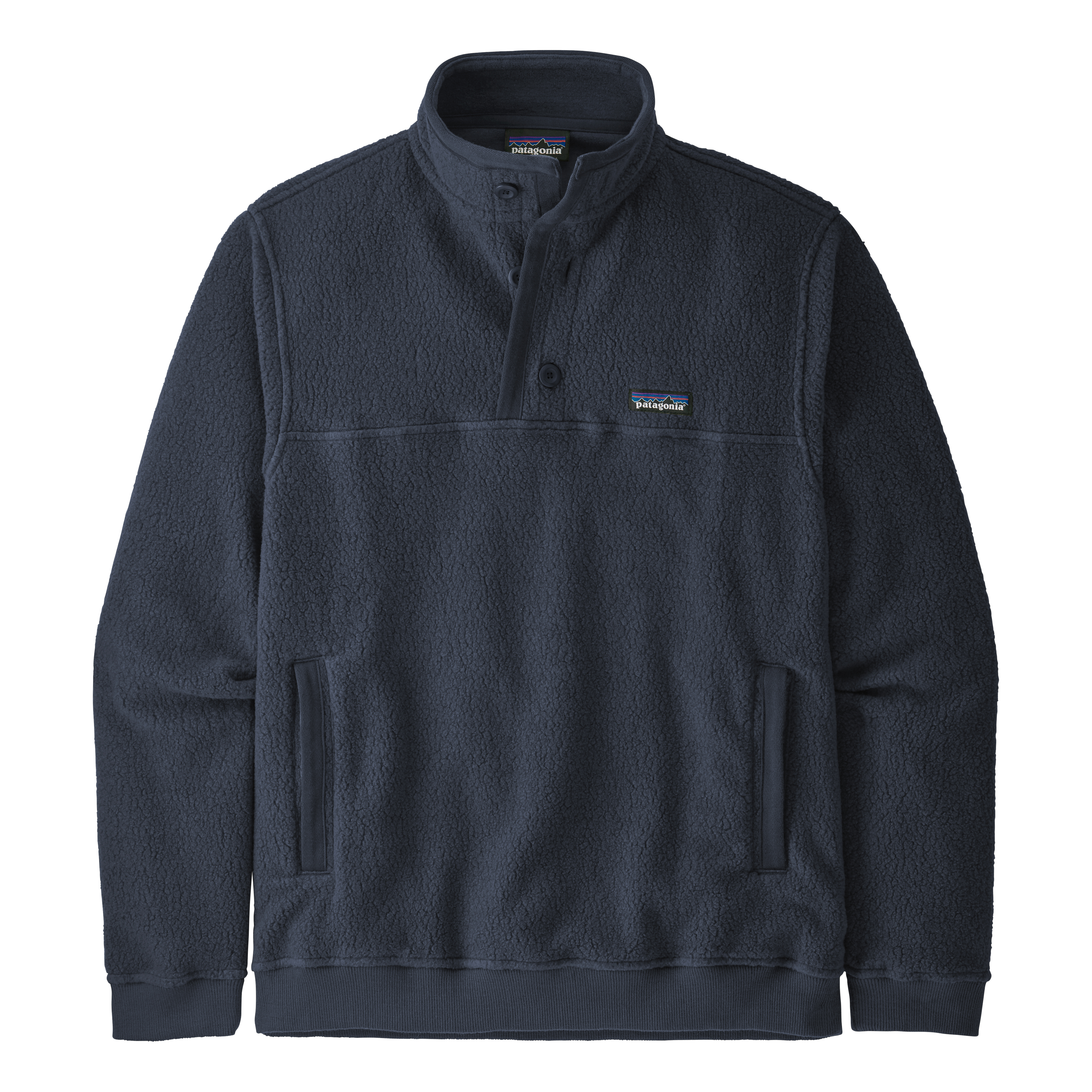 Patagonia Shearling Button Pullover Fleece New Navy Fleece Jackets