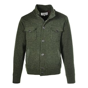 Wool Blend Military Sweater Jacket
