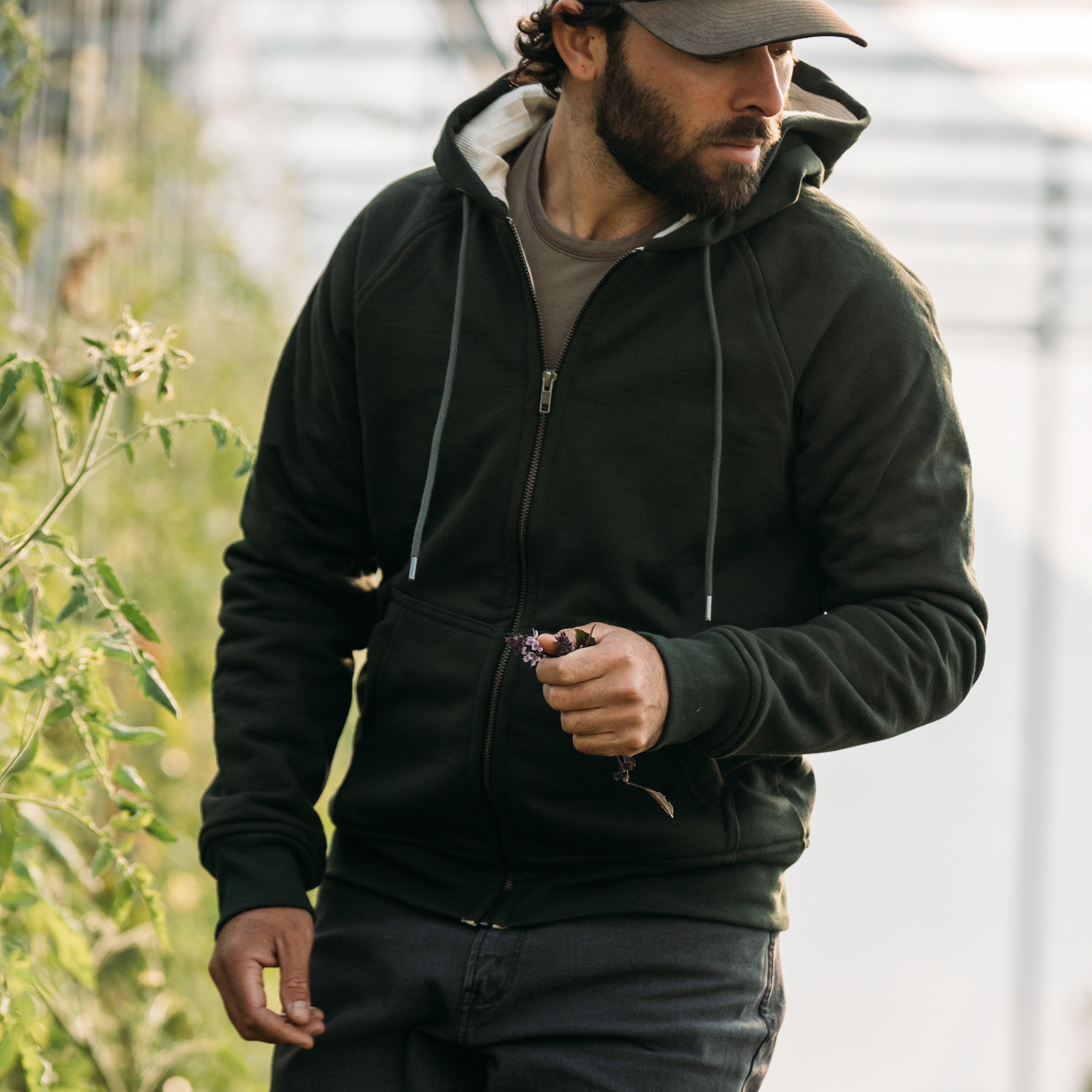 Flint and Tinder 10-Year Waffle-Lined Hoodie - Forest | Full-Zip