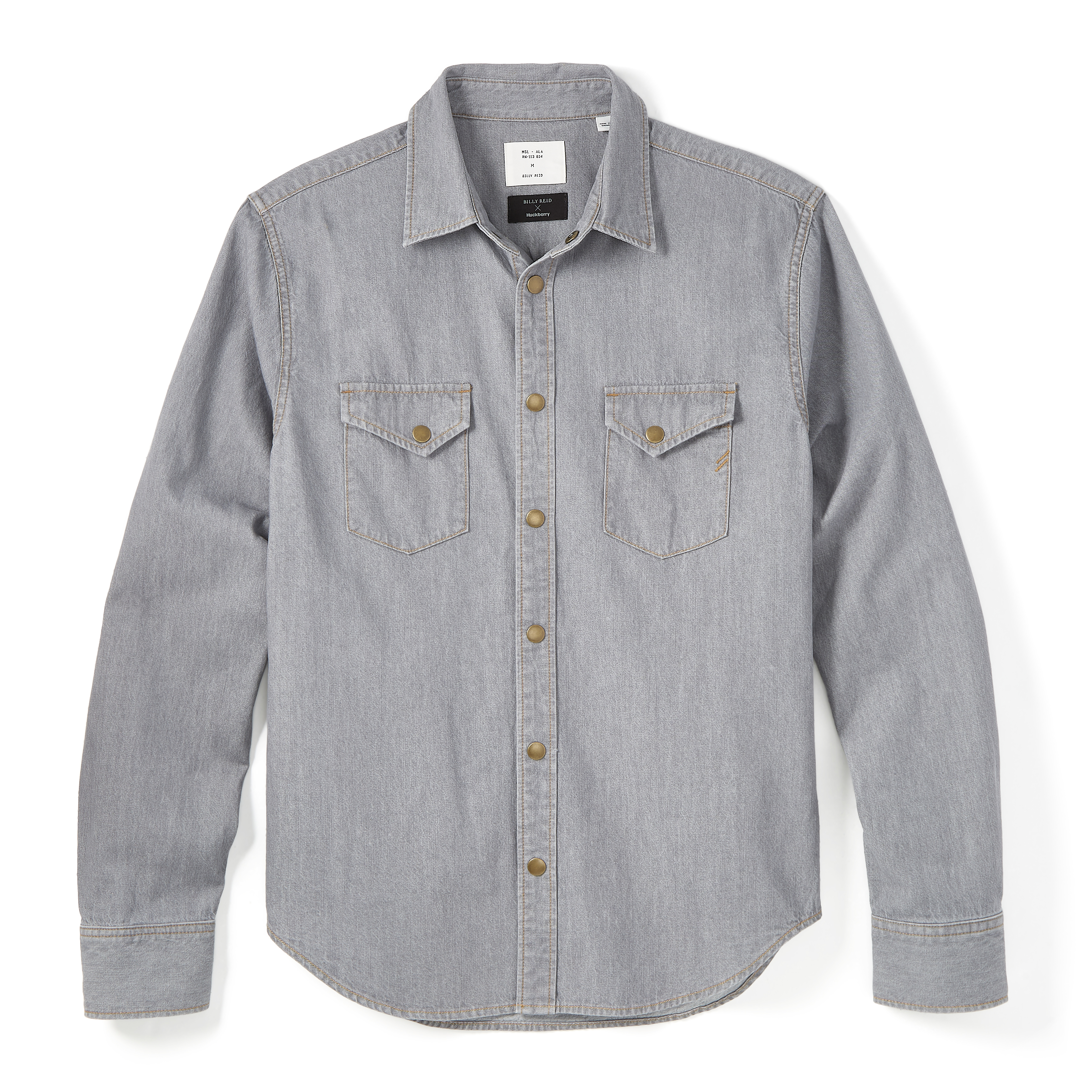 manwho denim shirt grey XL｜ファッション 