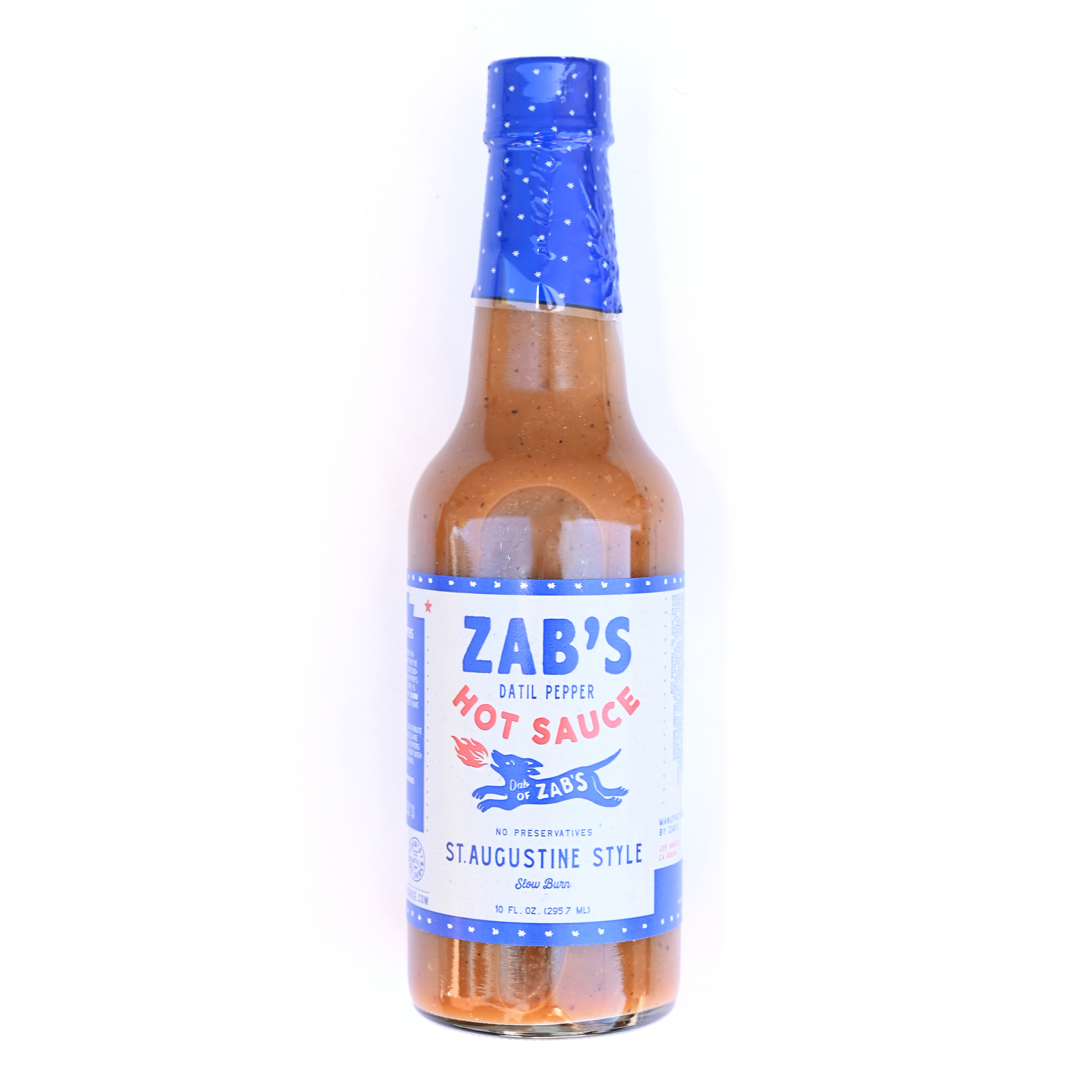 Zab's Hot Sauce St. Augustine Style Large Red/Blue Provisions