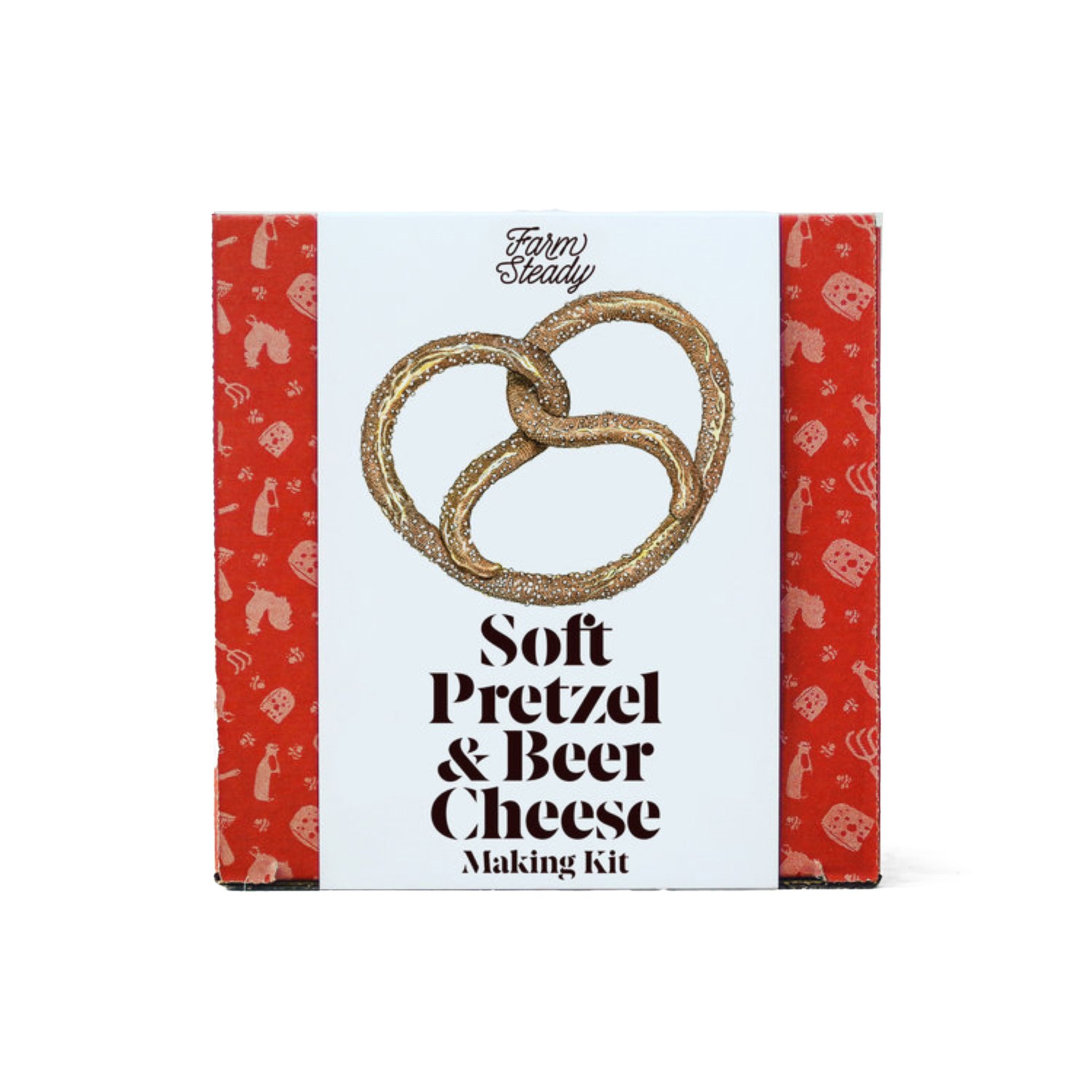 Farmsteady Soft Pretzel & Beer Cheese Making Kit Red/White Gifts