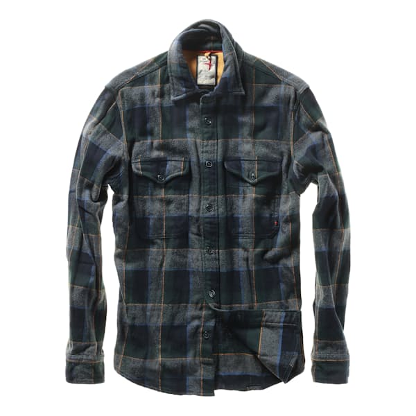 Rsq Plaid Hooded Flannel - Charcoal/Black - Medium