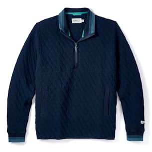 Quilted Jersey Quarter Zip Sweatshirt