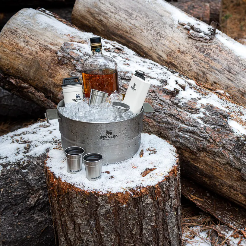 Stanley Adventure Pre-Party Shot Glass + Flask Set - Polar | Bar
