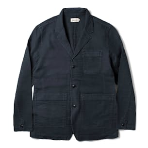 The Emerson Jacket in Navy Double Cloth