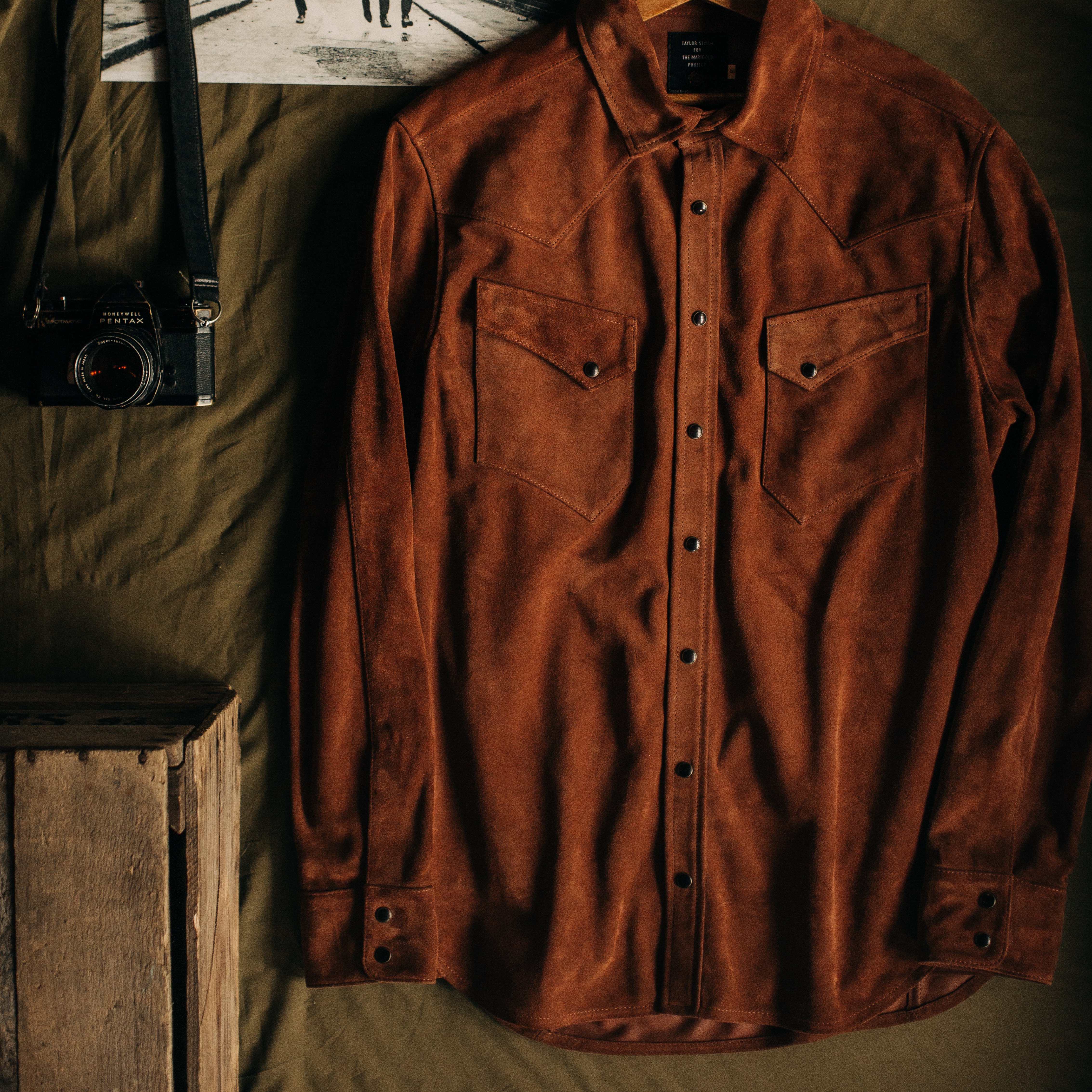 Badway　　Suede Western studs shirt Suede Western studs shirt – YZ