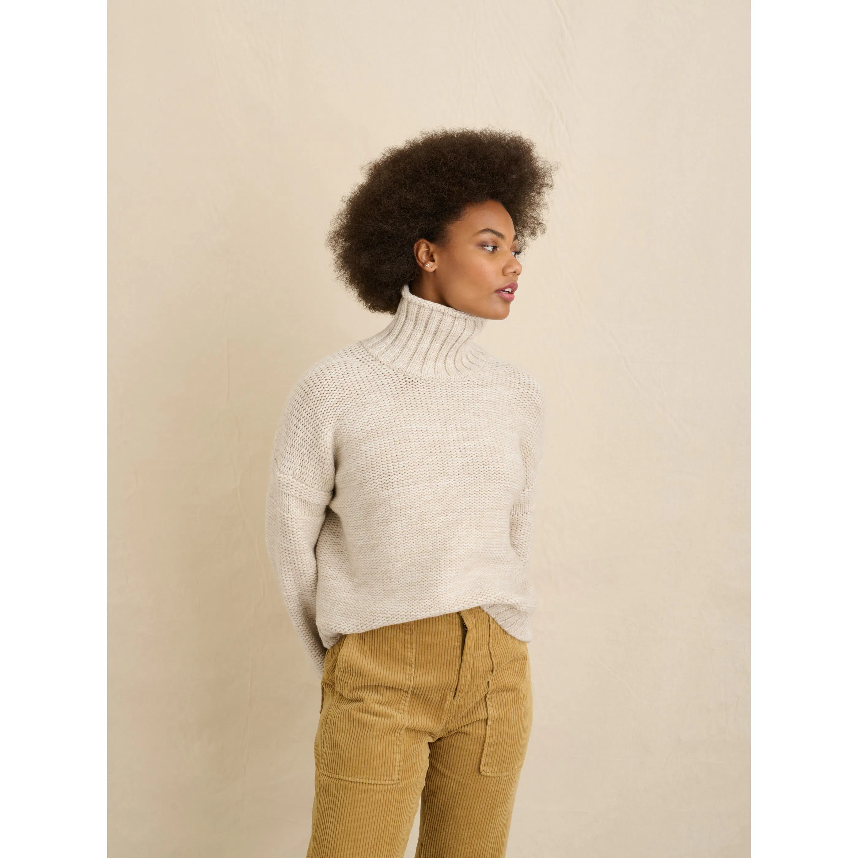 Alex Mill Women's Abigail Turtleneck - Oatmeal | Crew Neck