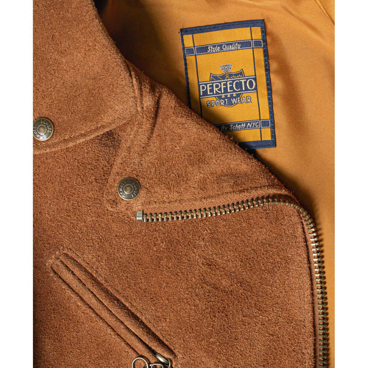 Schott Women's Rough Out Cow Suede Cropped Perfecto Jacket
