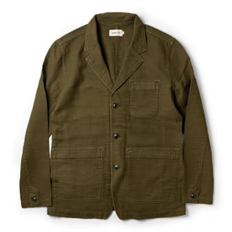 The Emerson Jacket in Olive Double Cloth