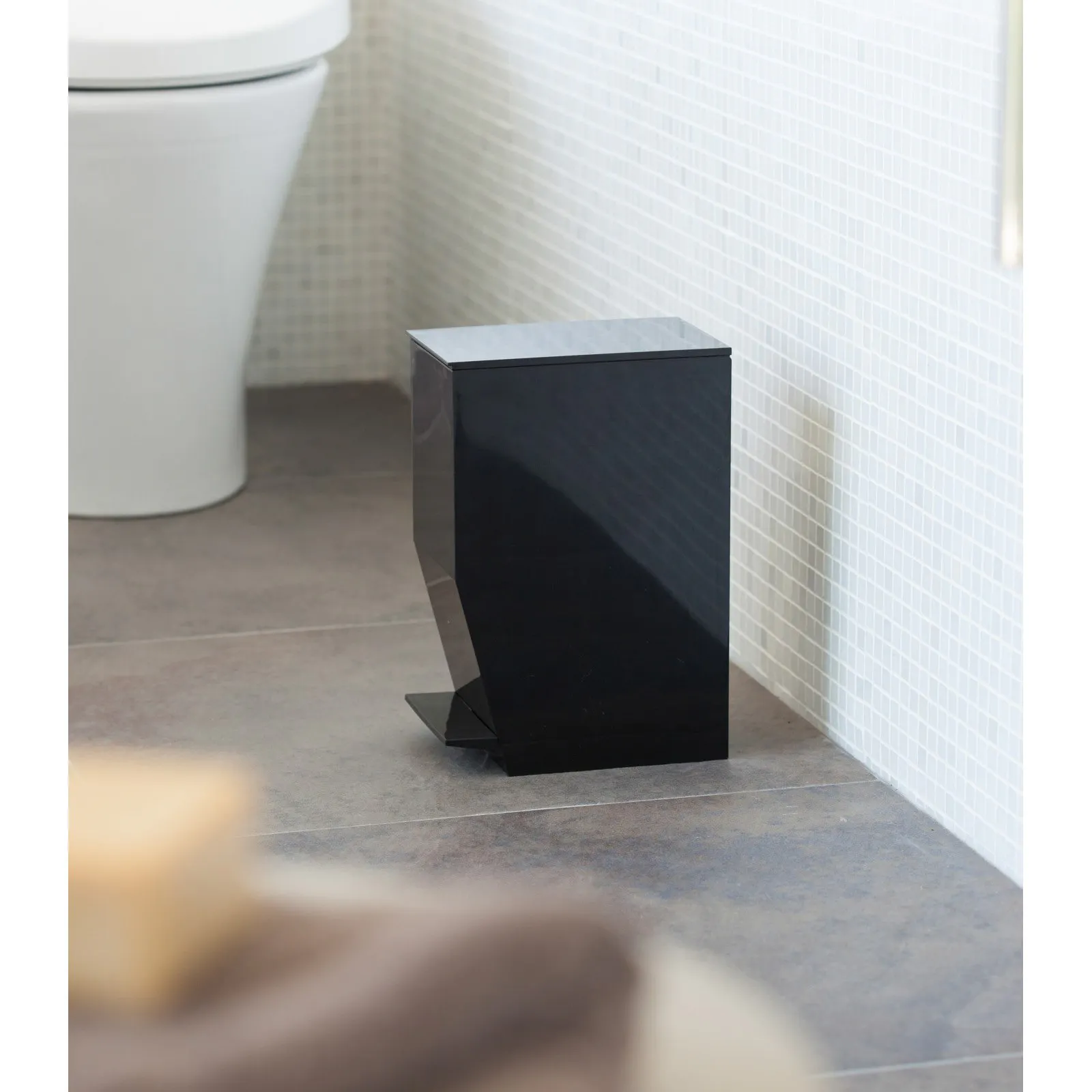 Yamazaki Step Trash Can - Black | Bathroom Accessories | Huckberry