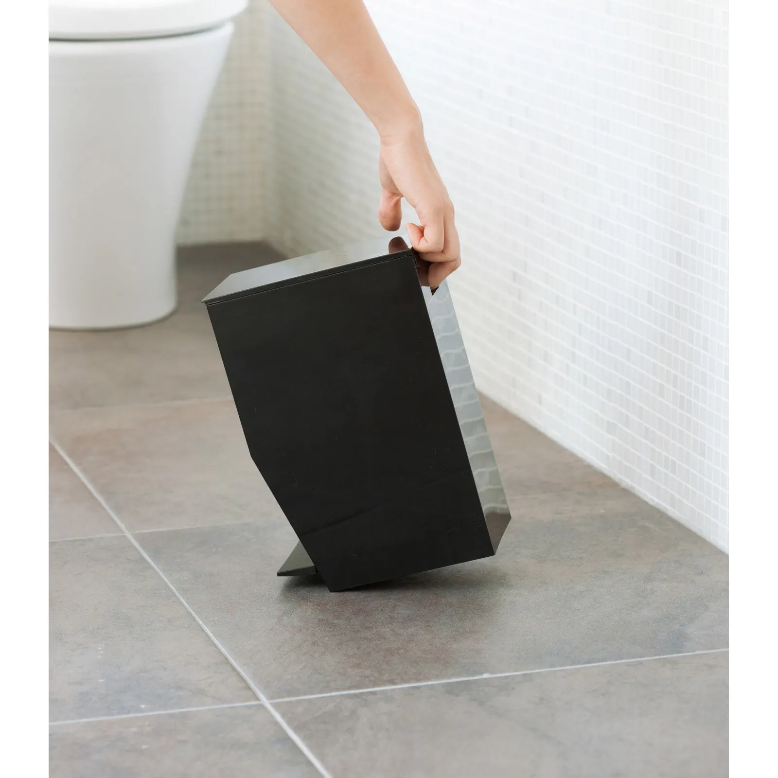 Yamazaki Step Trash Can - Black | Bathroom Accessories | Huckberry