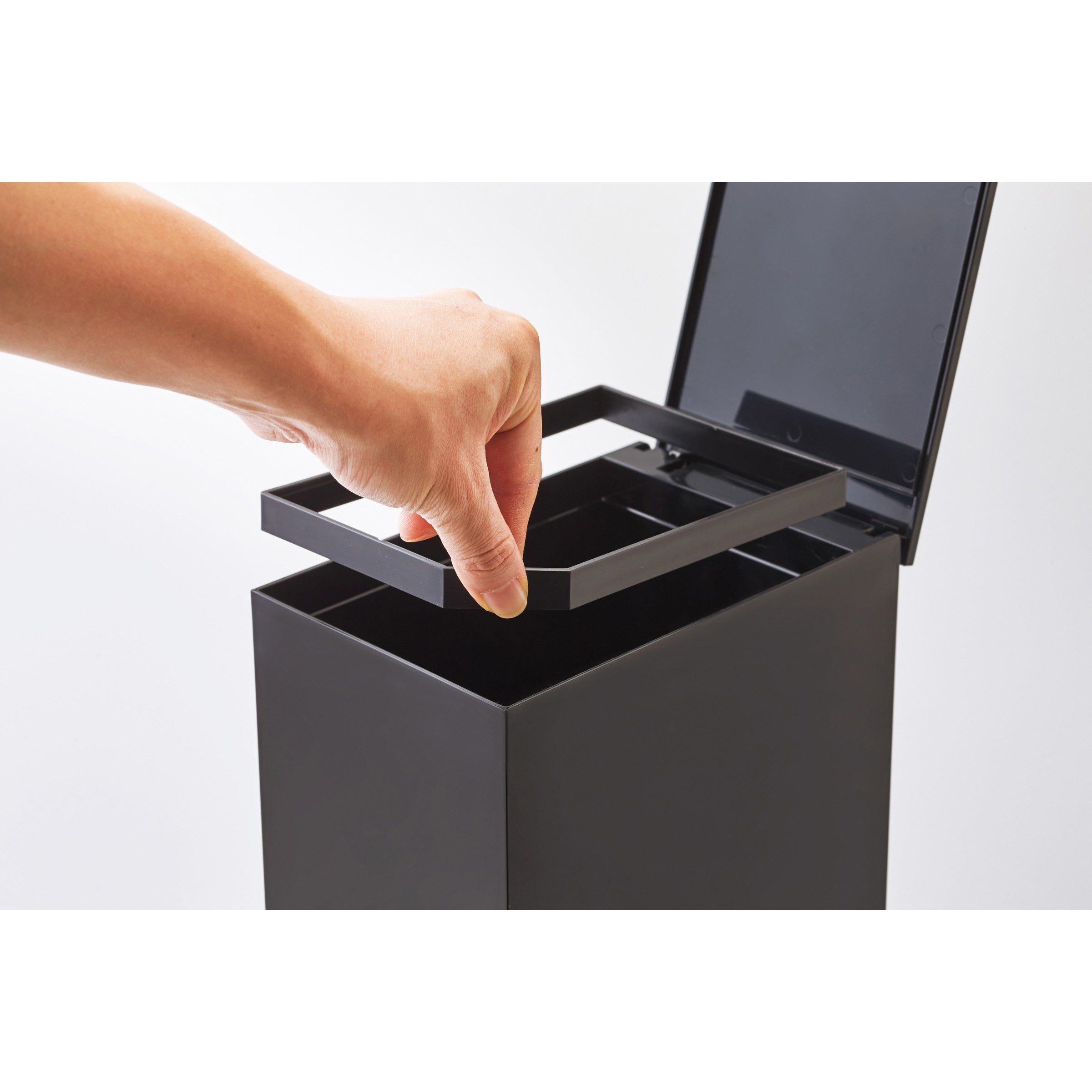 Yamazaki Step Trash Can - Black | Bathroom Accessories | Huckberry