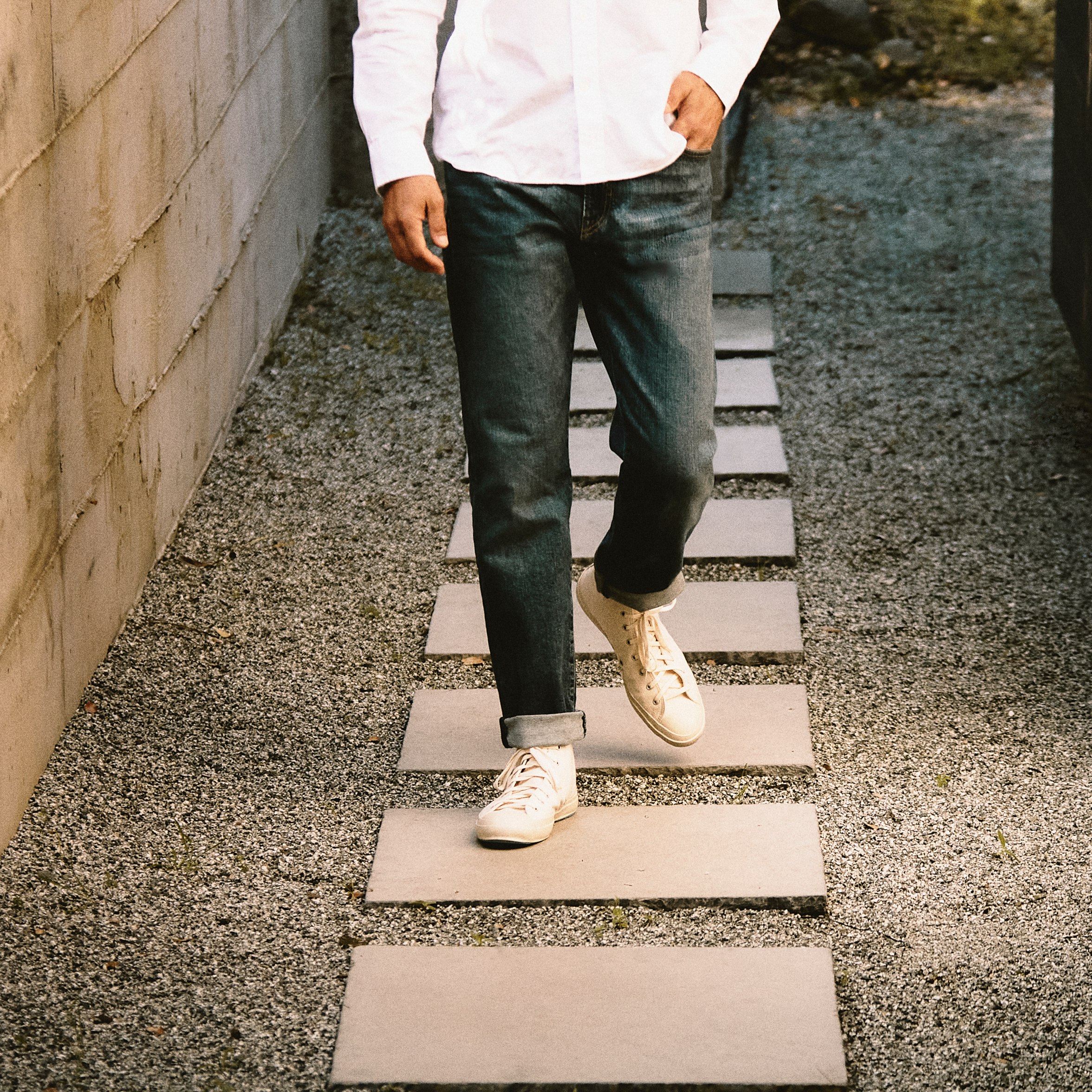 ゆっきー Shoes Like Pottery SLP01 JP High Top Canvas Sneaker - White
