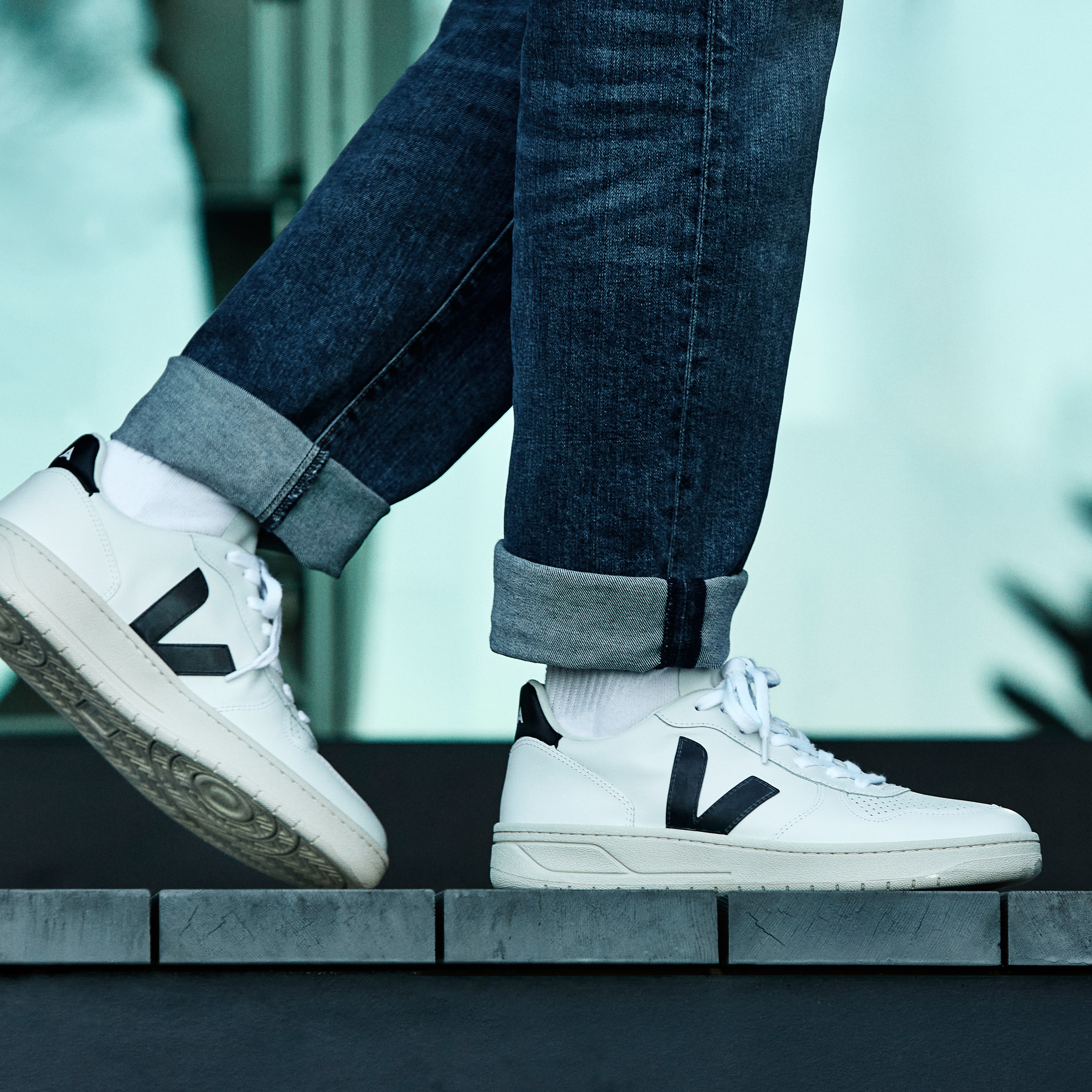 Veja V-10 - White/Nautico | Casual Sneakers | Huckberry