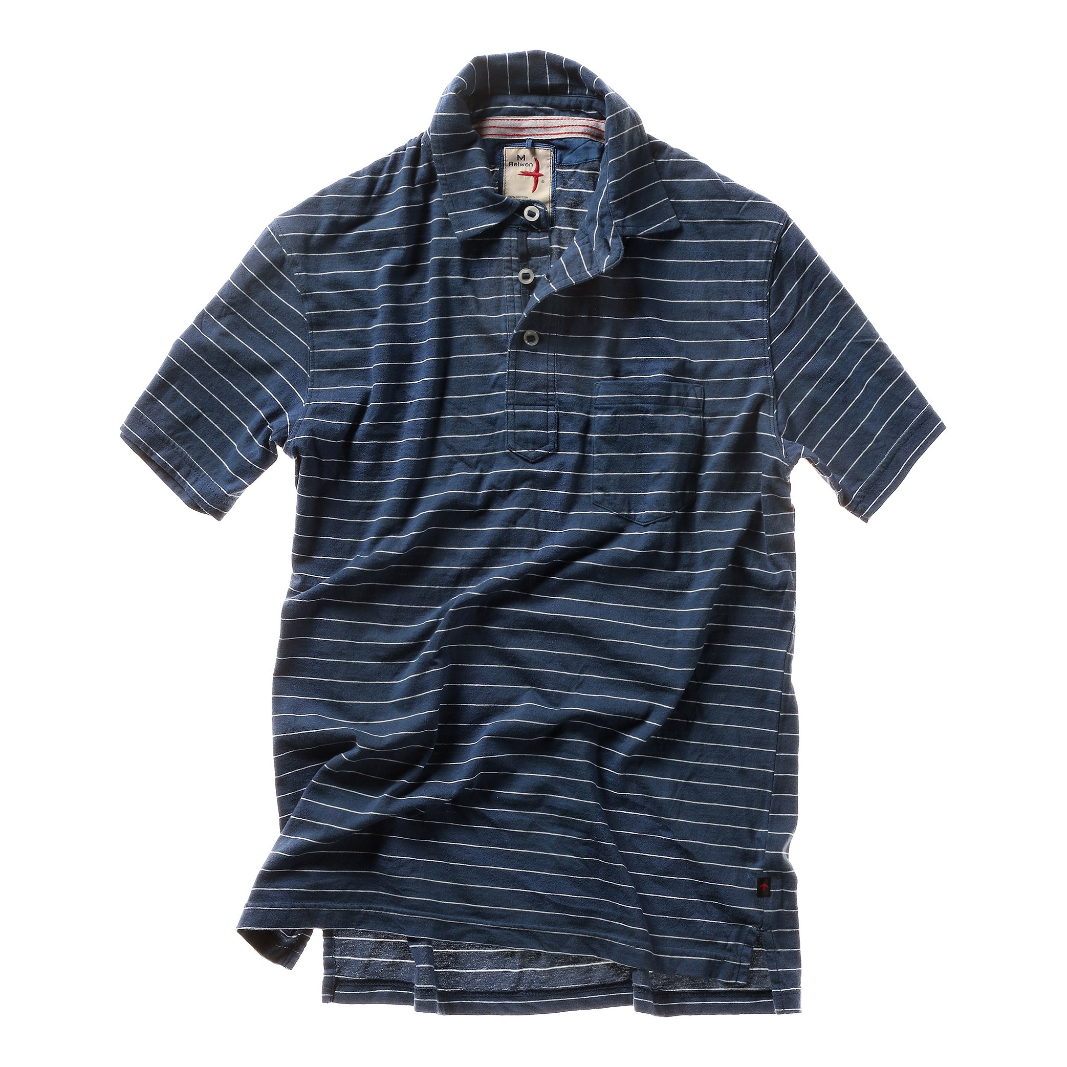 関送込 RELABEL Striped Layered Polo T-Shirt RELABEL Striped Layered Polo T-Shirt