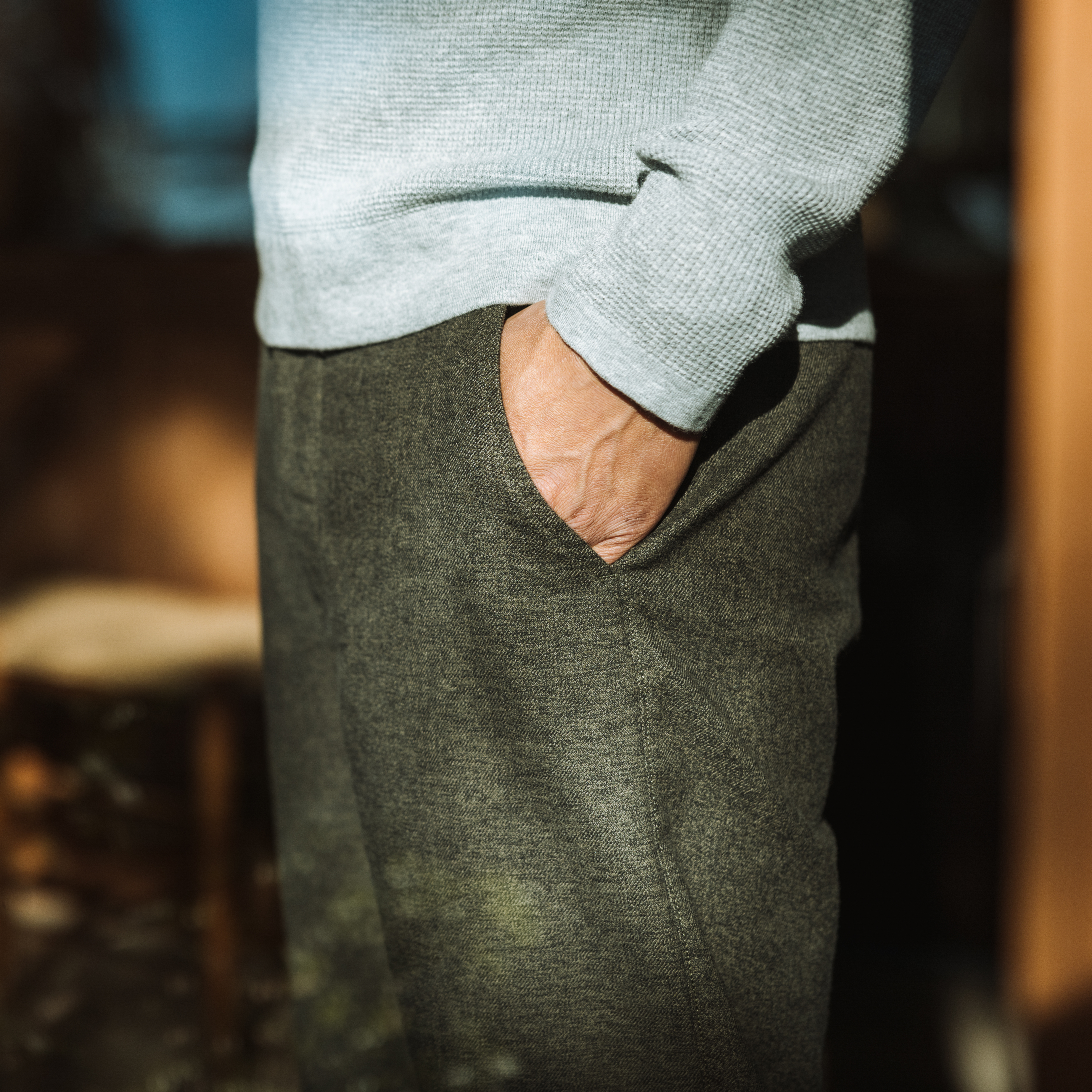 Wellen Seawool Easy Chino - Navy Heather | Casual Pants