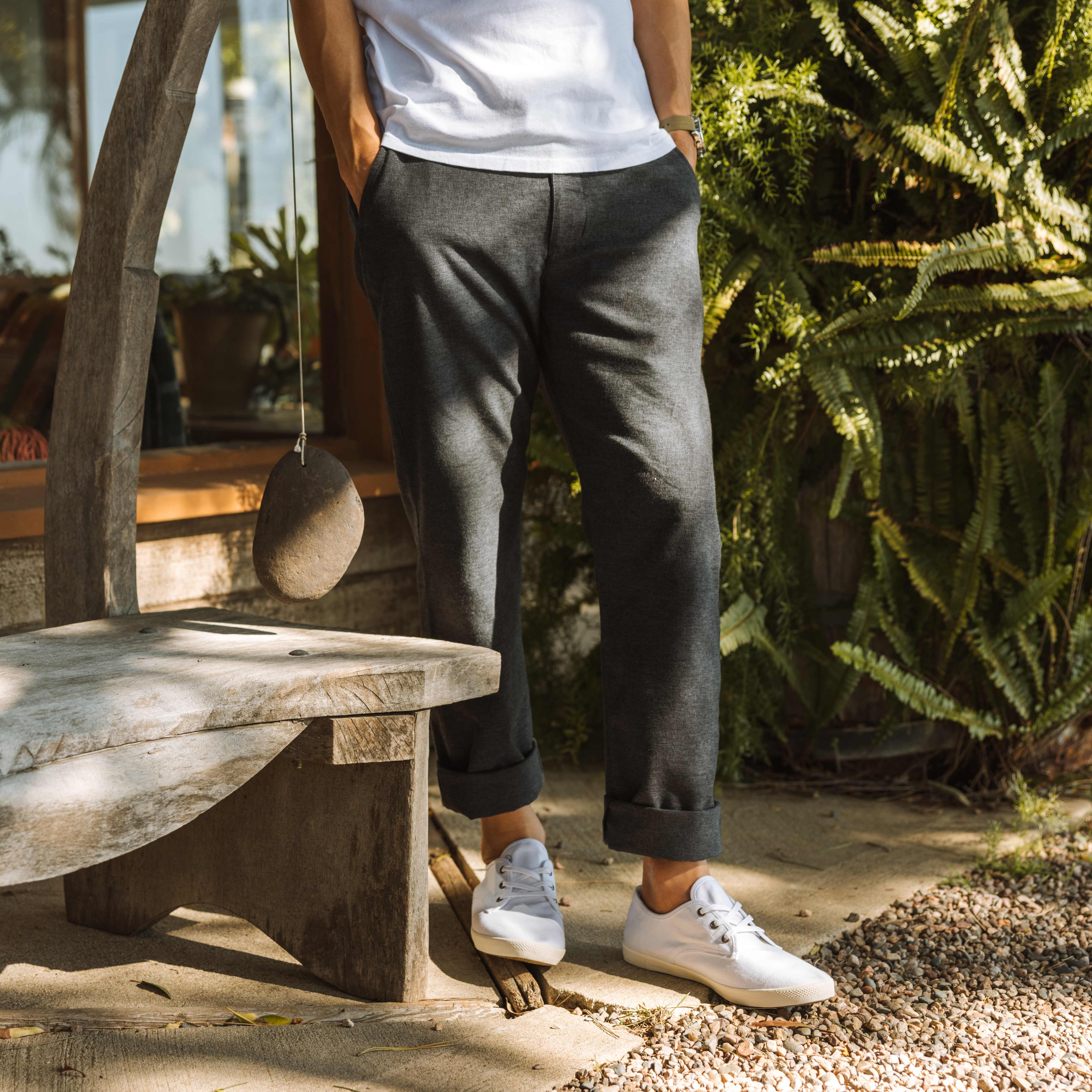 Wellen Seawool Easy Chino - Navy Heather | Casual Pants