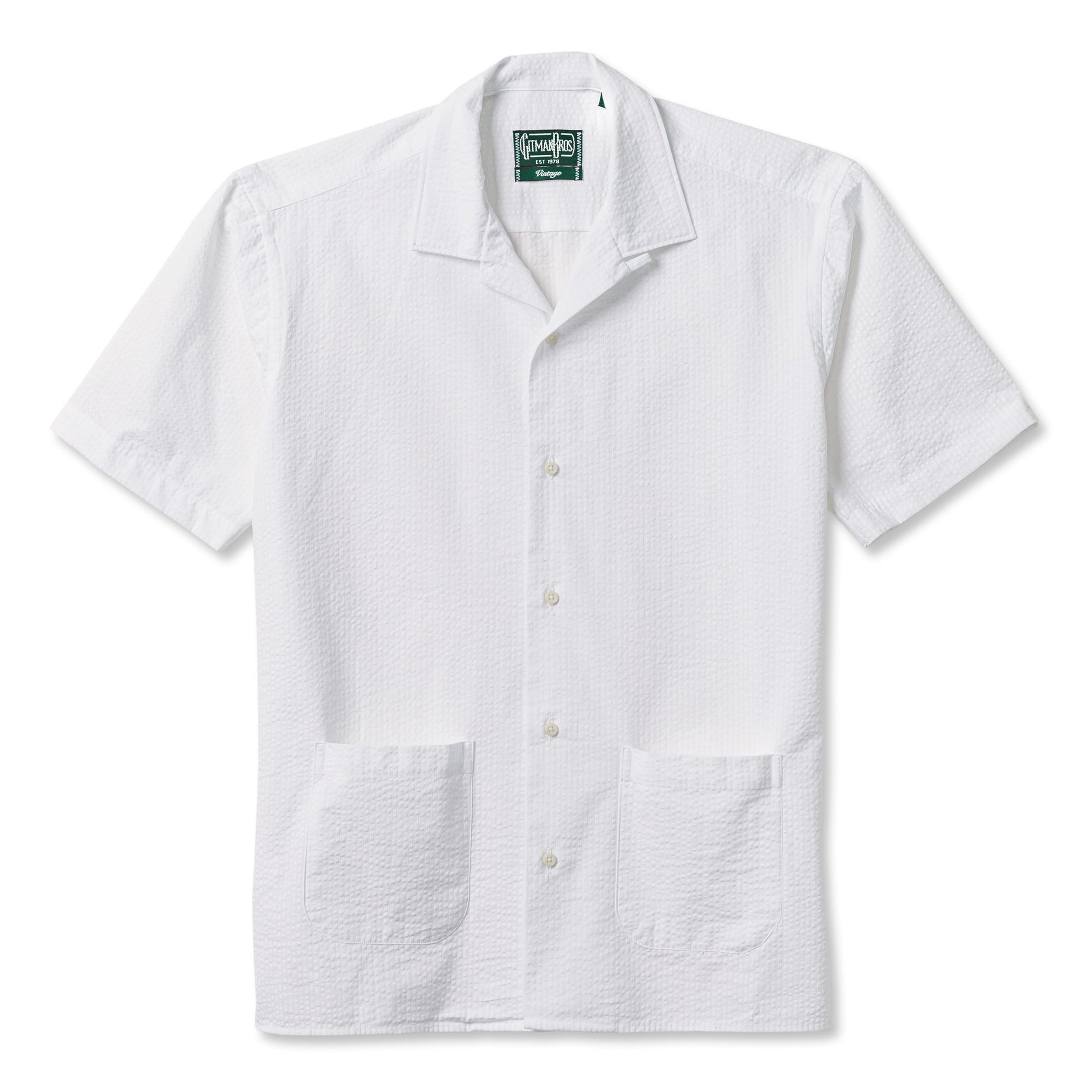 Gitman Vintage Seersucker Cuban Shirt - White | Short Sleeve Shirts |  Huckberry