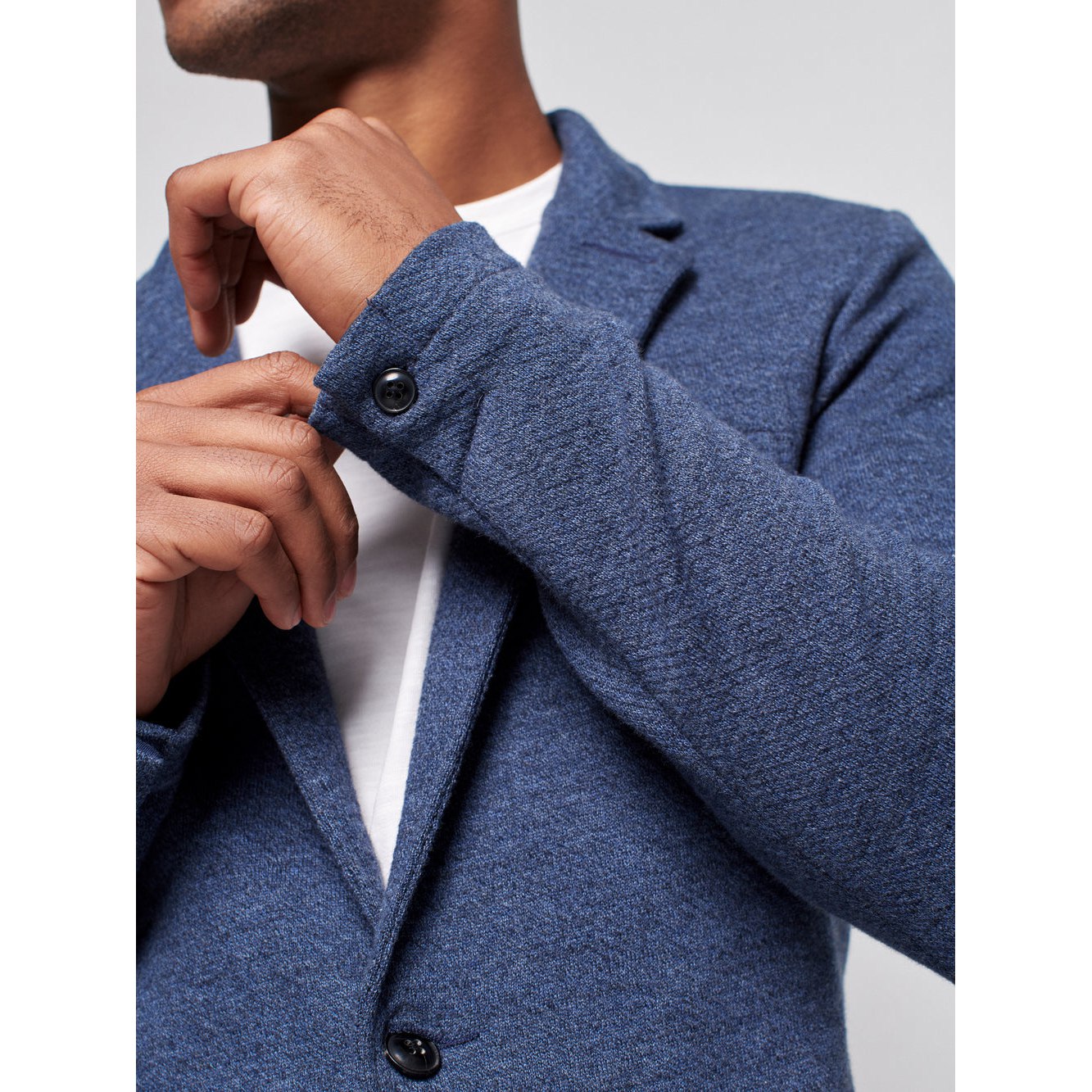 Faherty Brand Inlet Knit Blazer Deep Navy Melange Casual Blazers