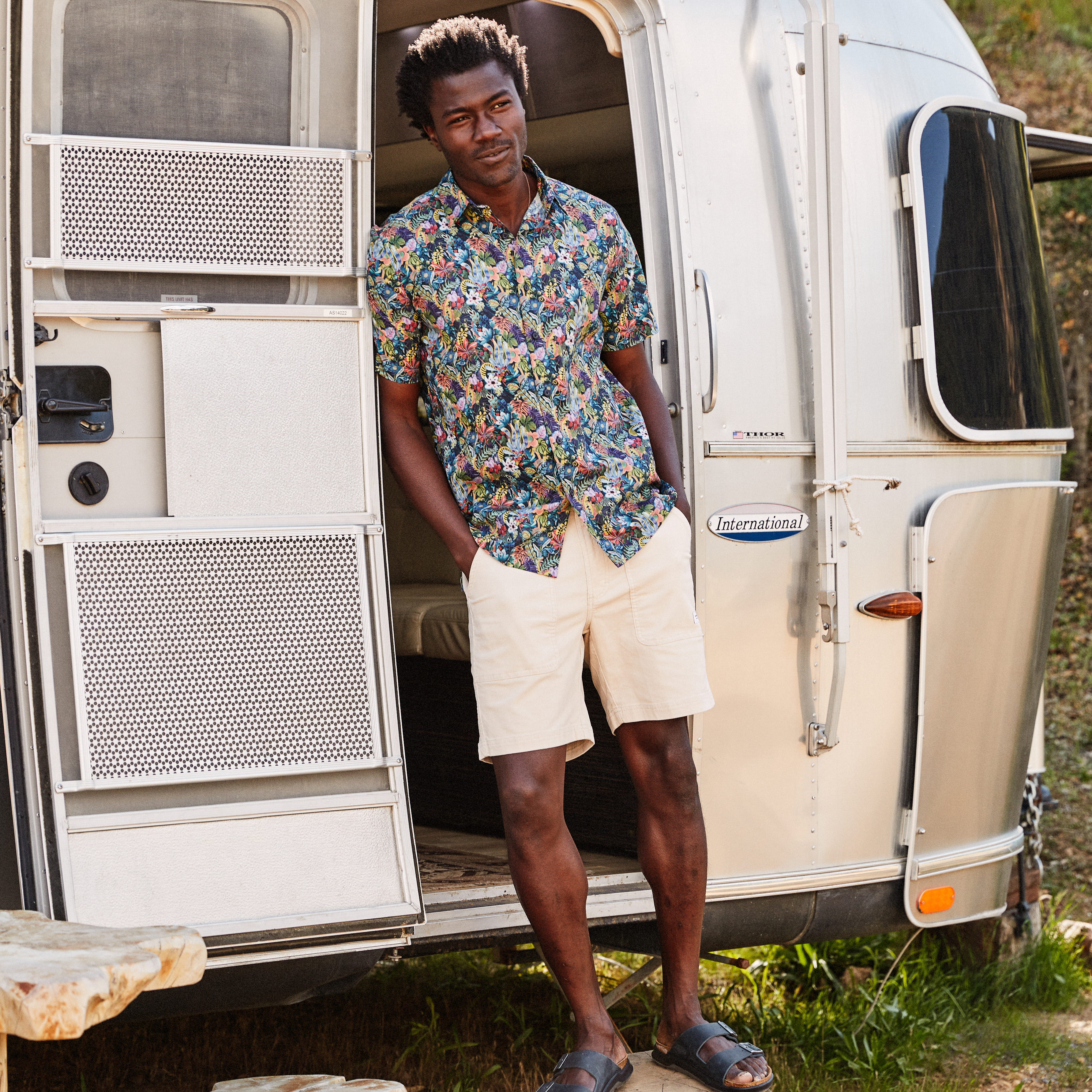 Onia Liberty Linen Shirt - Liberty Botanical | Short Sleeve Shirts