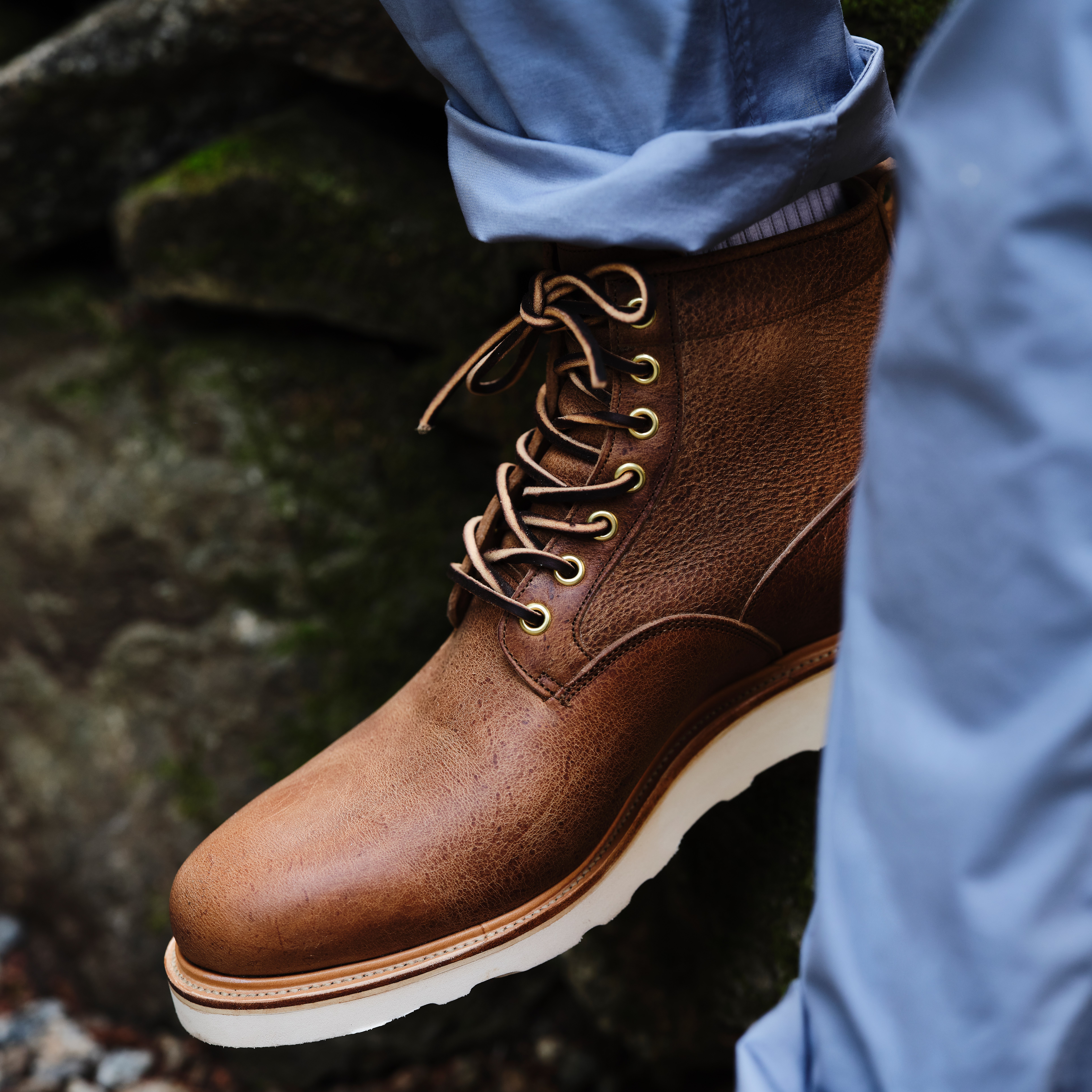 Viberg Scout Boot - Camel Hair Waxed Kudo | Work Boots | Huckberry