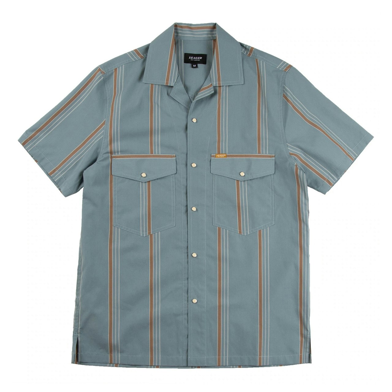 Seager Co. The Striped Whippersnapper Shirt - Blue | Short Sleeve ...